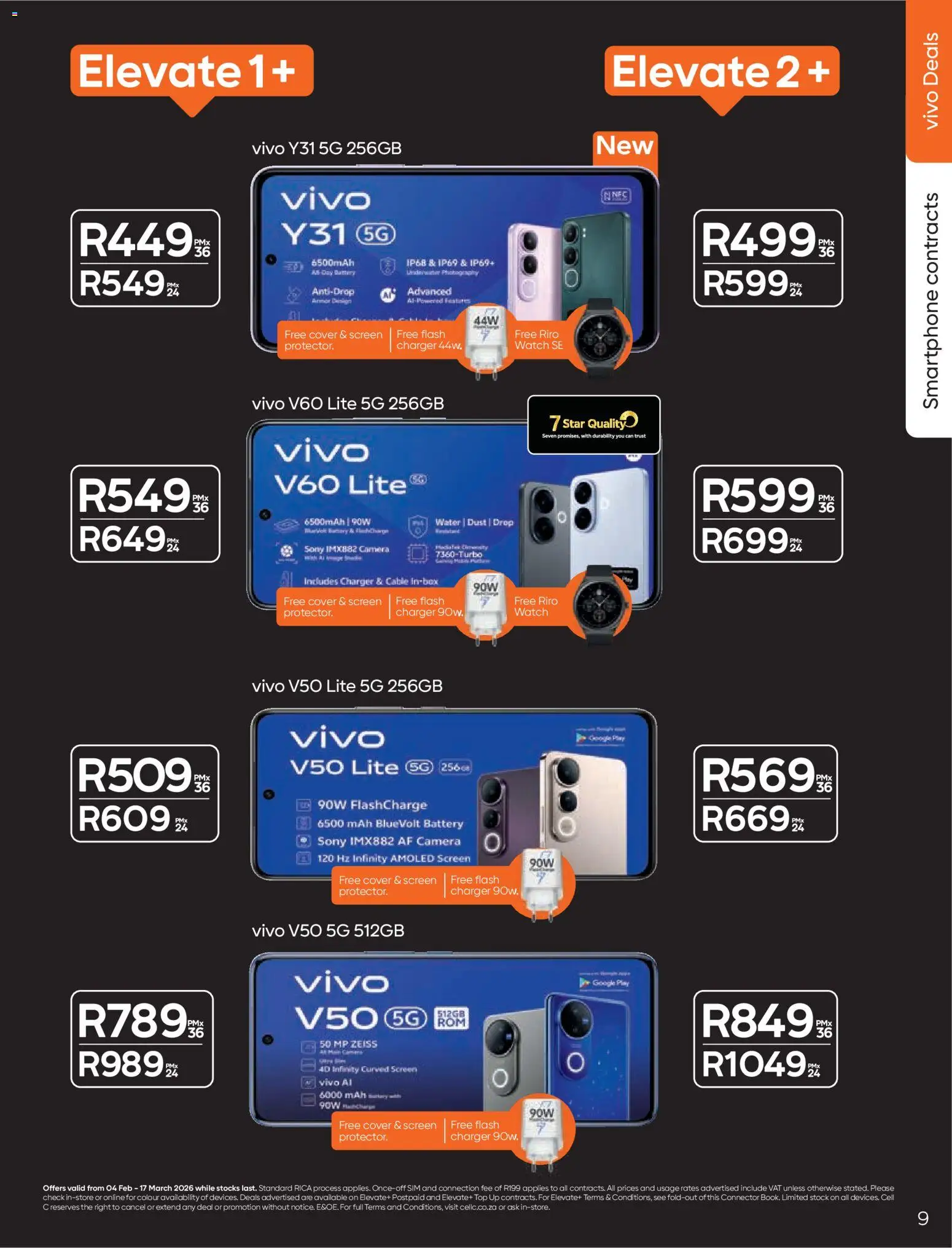 New Cell C catalogue – valid from 04/02/2026 | Page: 11 | Products: Cover, Connector, Stock, Water