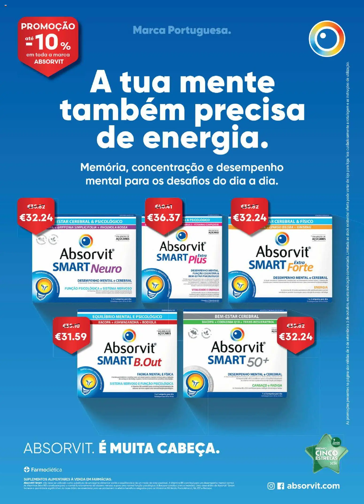 Auchan Revista Longevidade e Especial Bebe │ válido de 02/09/2026 | Página: 16 | Produtos: Ômega 3, Ómega, Ashwagandha, Pá