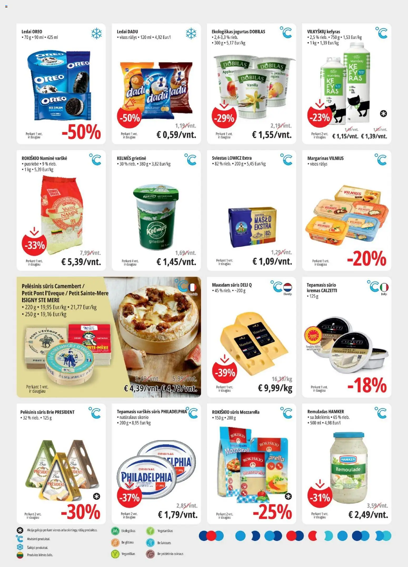 ePromo akcijos nuo 2026.07.15 | Puslapis: 2 | Prekių: Pelėsinis sūris, Margarinas, Kremas, Jogurtas