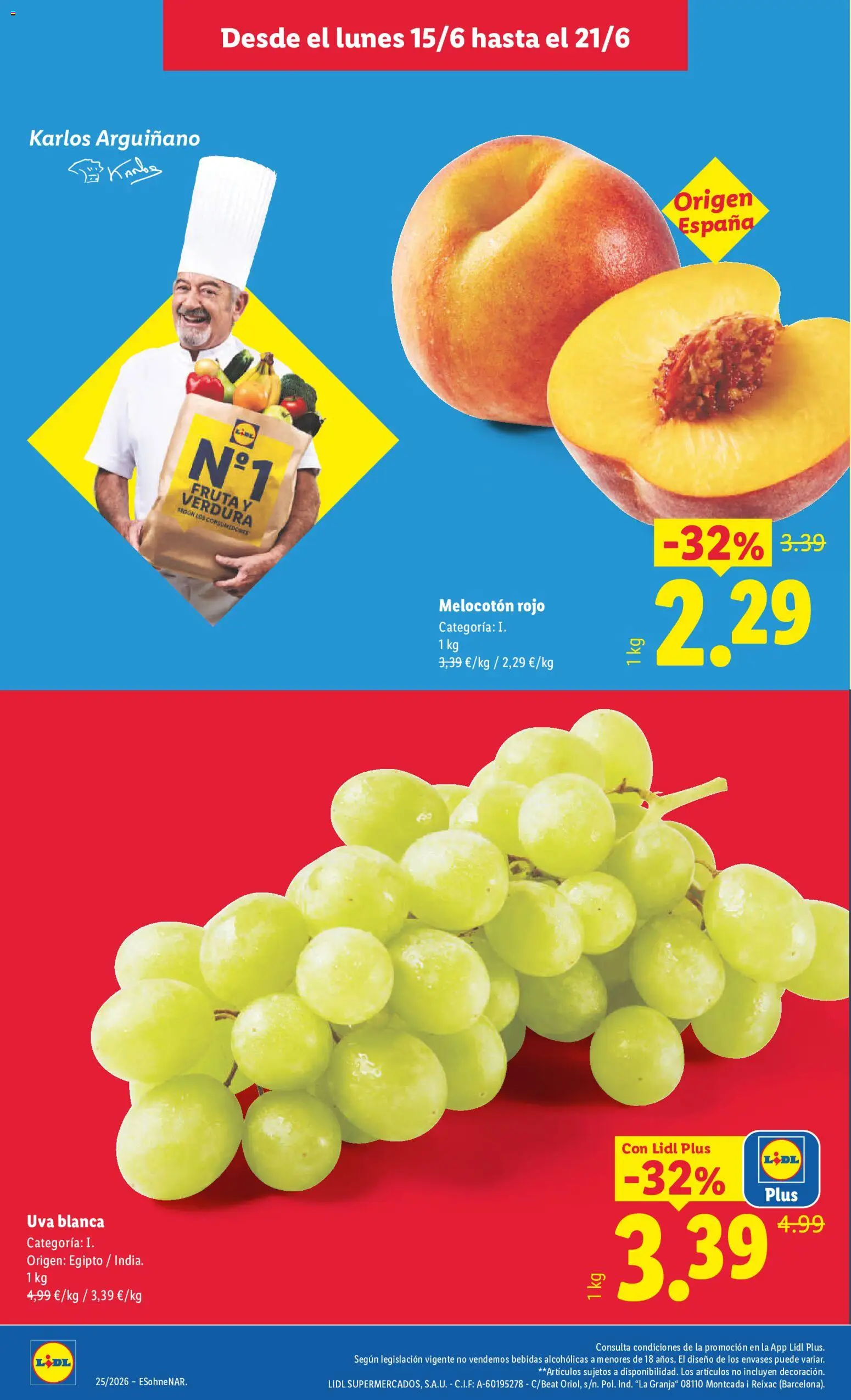 Lidl folleto │ válido desde el 15.06.2026 | Página: 2 | Productos: Melocotón rojo