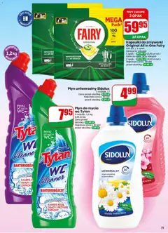 Pogląd oferty "Dino gazetka" - ważna od 08.07.2026 | Strona: 75 | Produkty: Cleaner, Fairy, Mydło, Kapsułki do zmywarki
