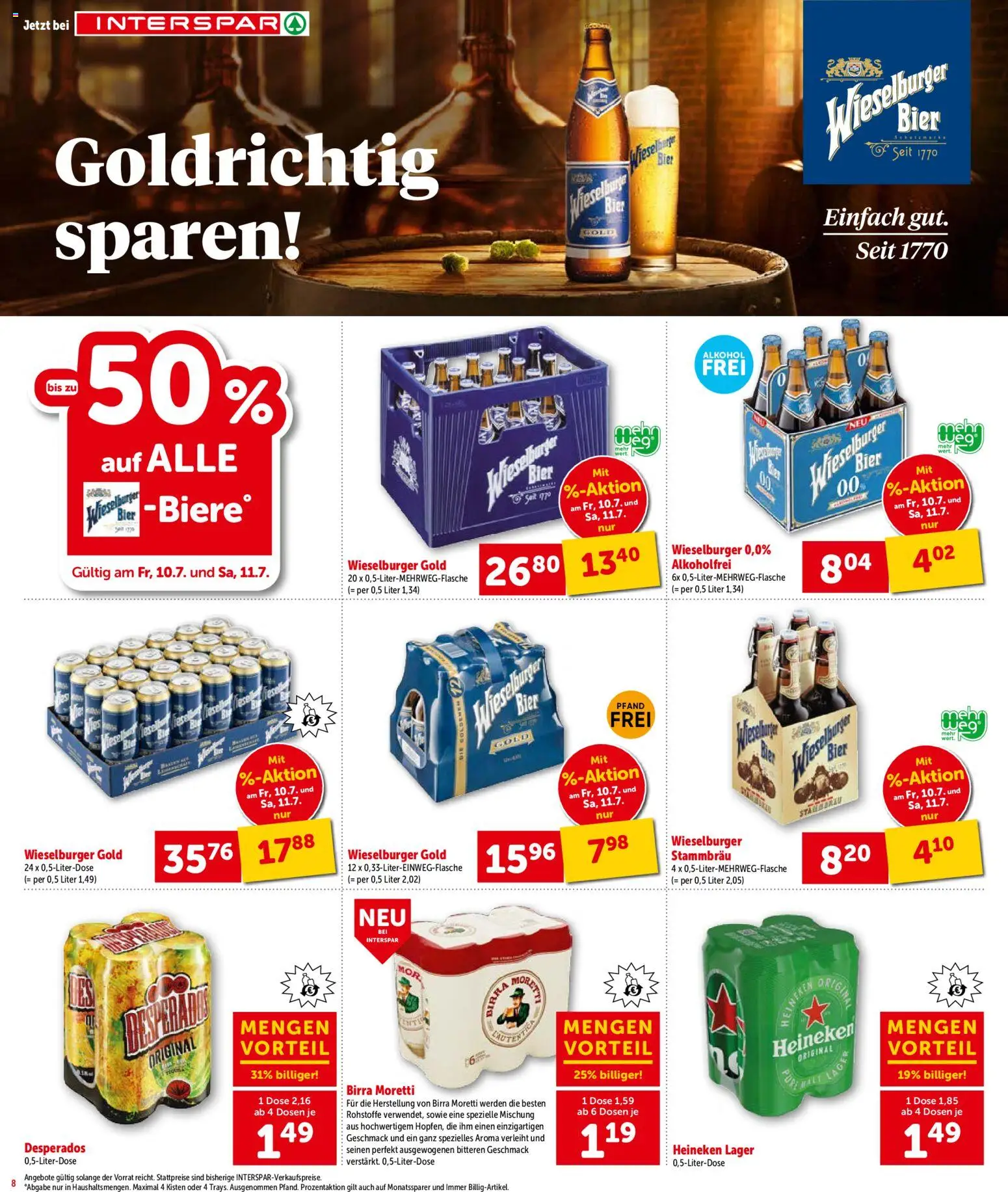 Interspar Flugblatt - Niederösterreich gültig ab 09.07.2026 | Seite: 9 | Produkte: Bier