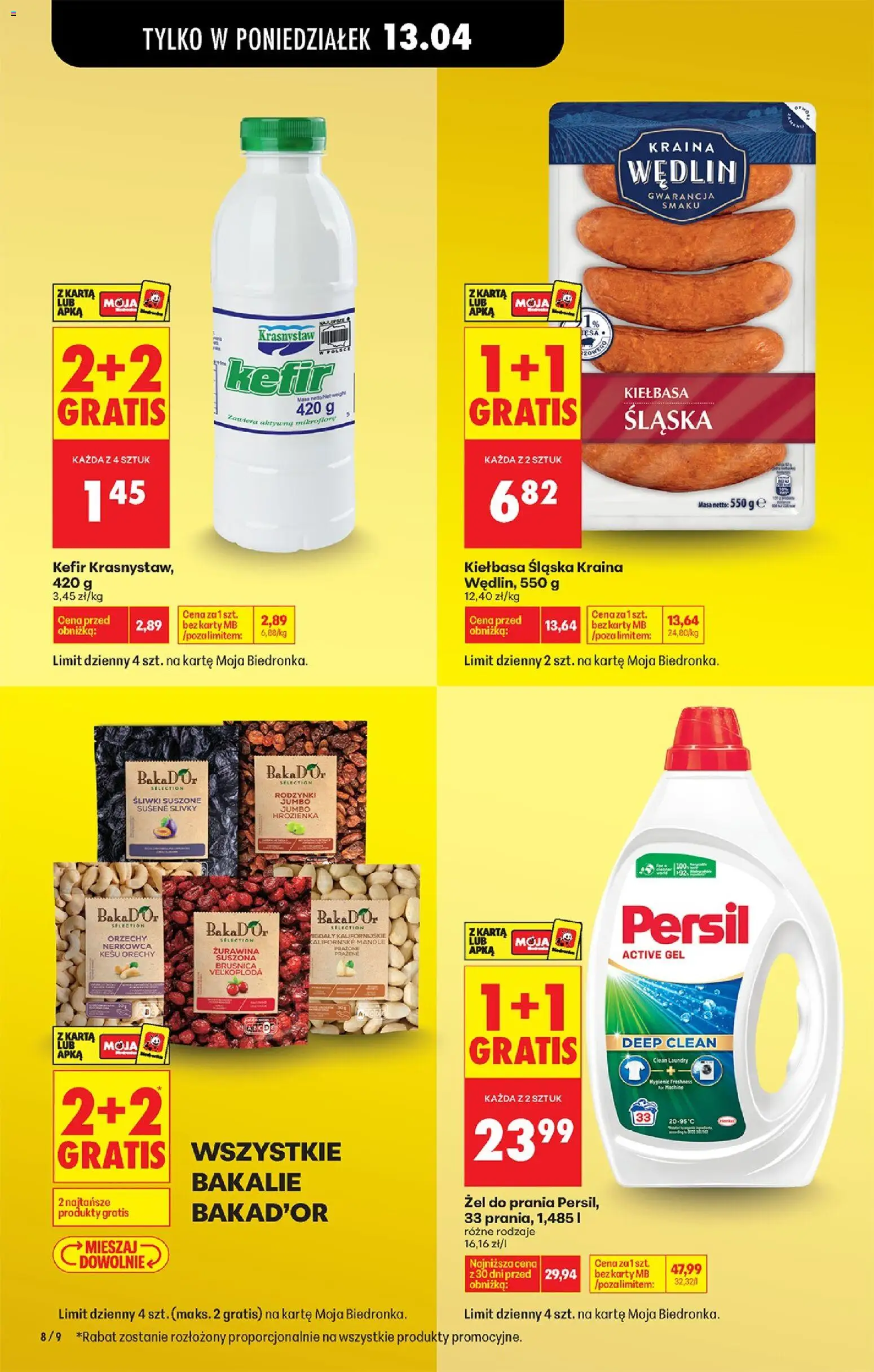 Biedronka gazetka od poniedziałku od 13.04.2026 | Strona: 14 | Produkty: Persil, Kawa ziarnista, Tchibo, Kawa