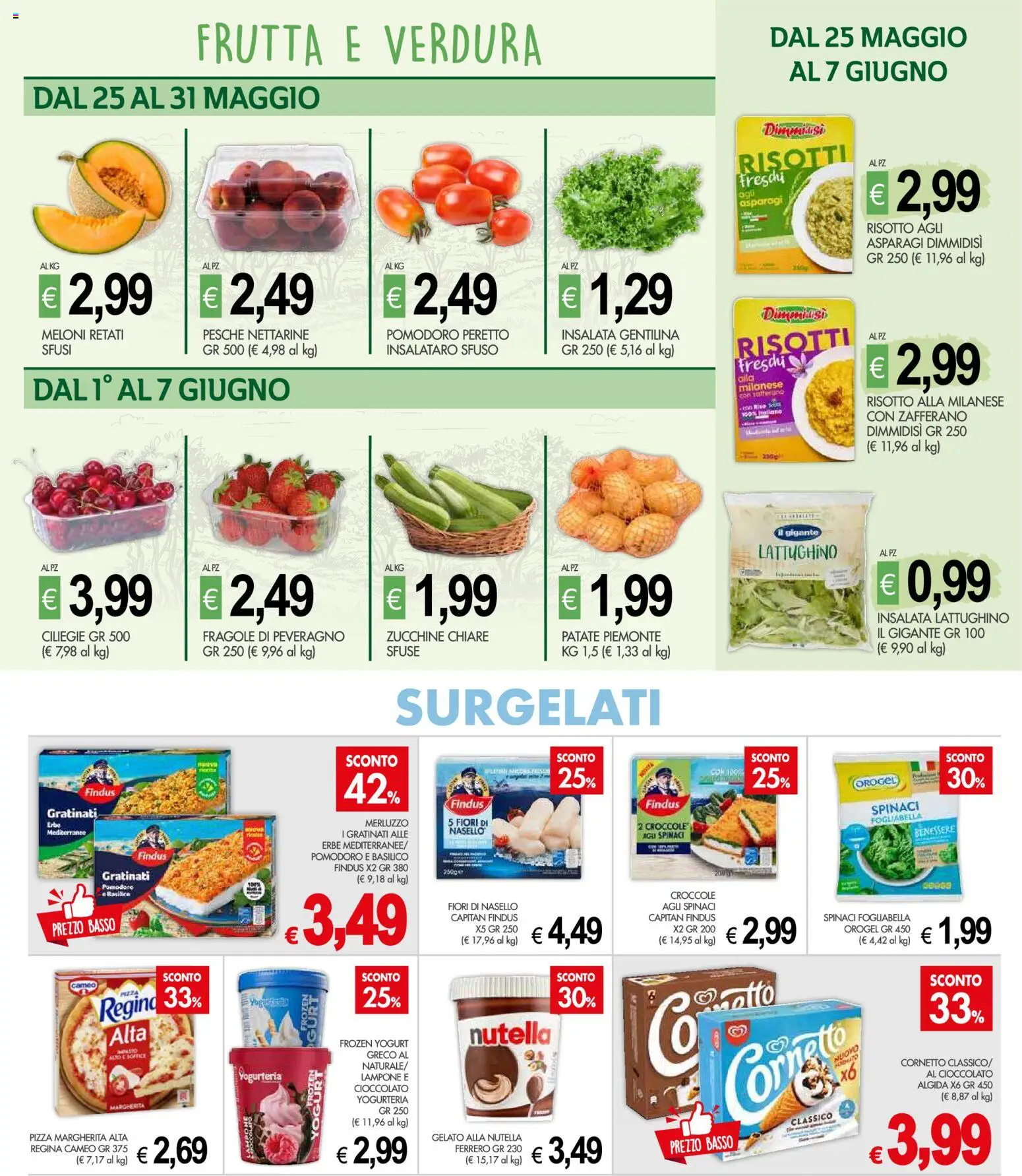 Volantino Presto Fresco del 25.05.2026 | Pagina: 4 | Prodotti: Yogurt, Pomodoro, Spinaci, Nasello
