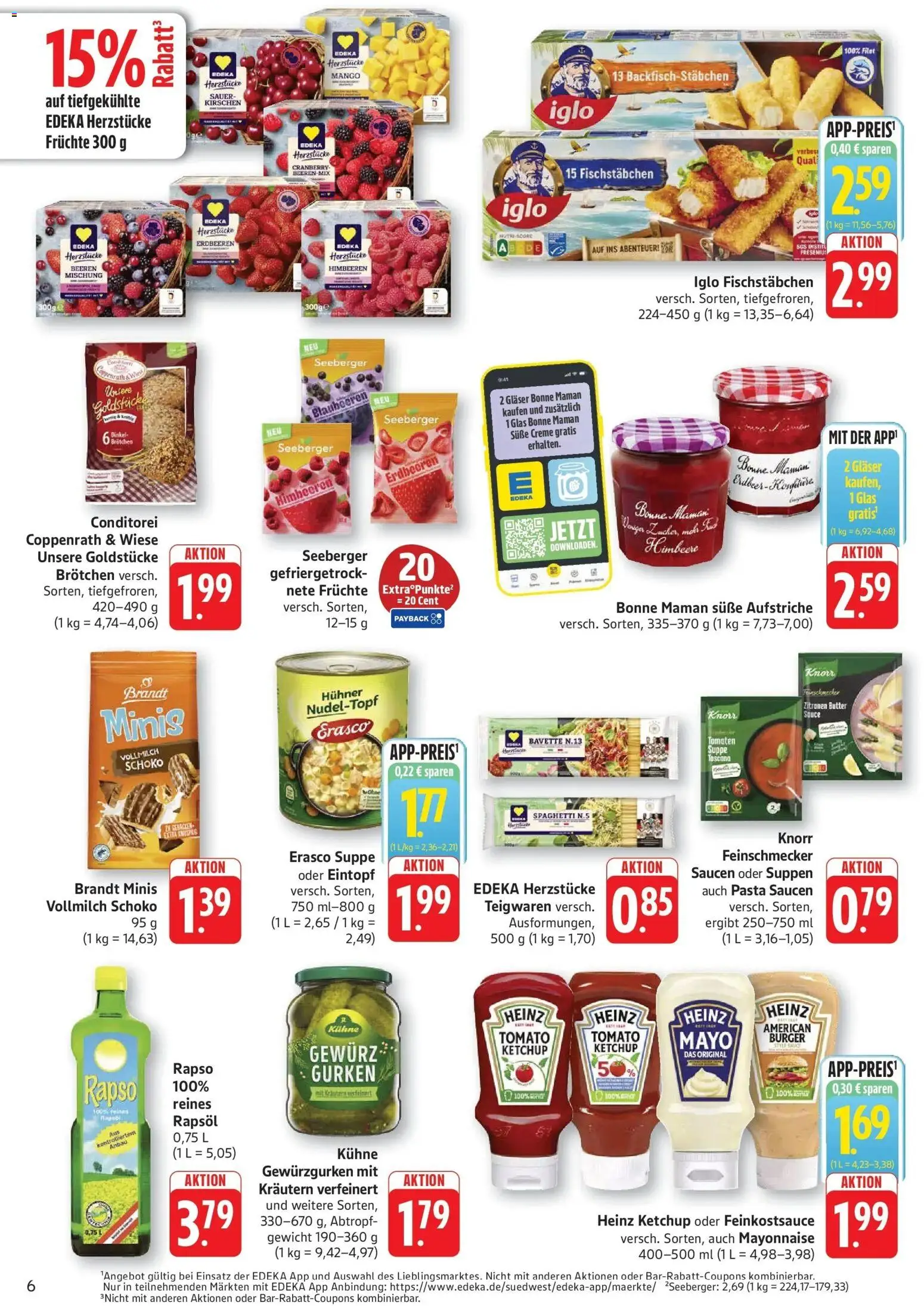 Edeka Prospekt Altrip (ab 10.08.2026) » Angebote Online | Seite: 6 | Produkte: Spaghetti, Kirschen, Himbeere, Erdbeeren