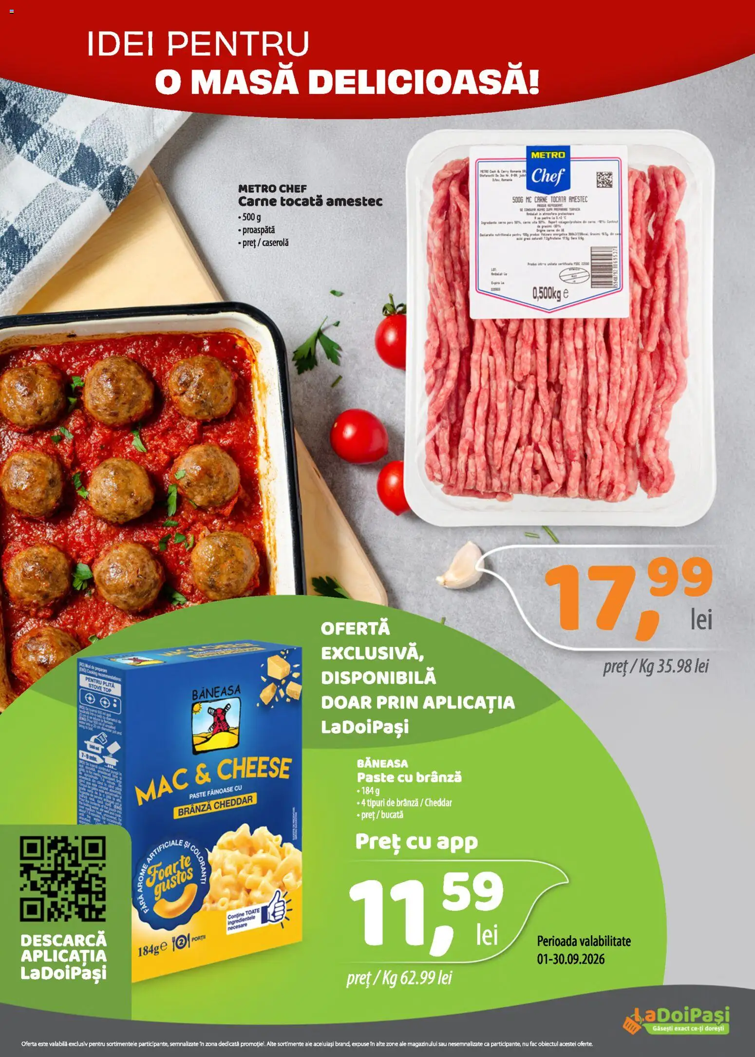 Noul catalog LaDoiPași – valabil de la 16.09.2026 | Pagină: 3 | Produse: Plită, Top, Brânză, Paste