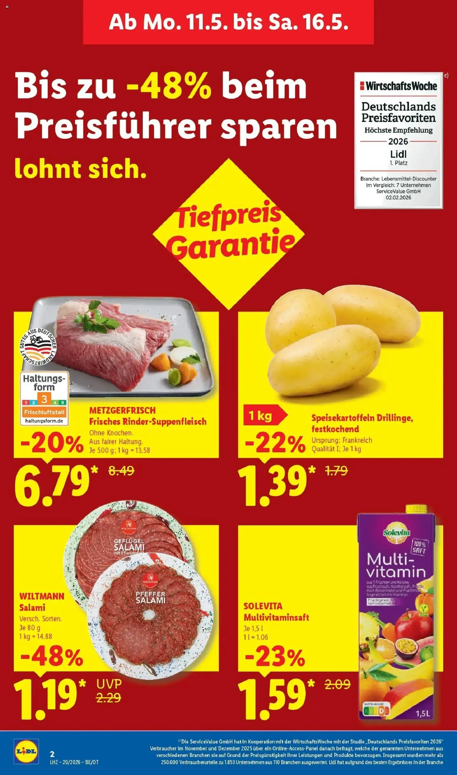 Lidl Prospekt Mahlow – gültig ab 11.05.2026 | Seite: 6 | Produkte: Pfeffer, Salami, Saft