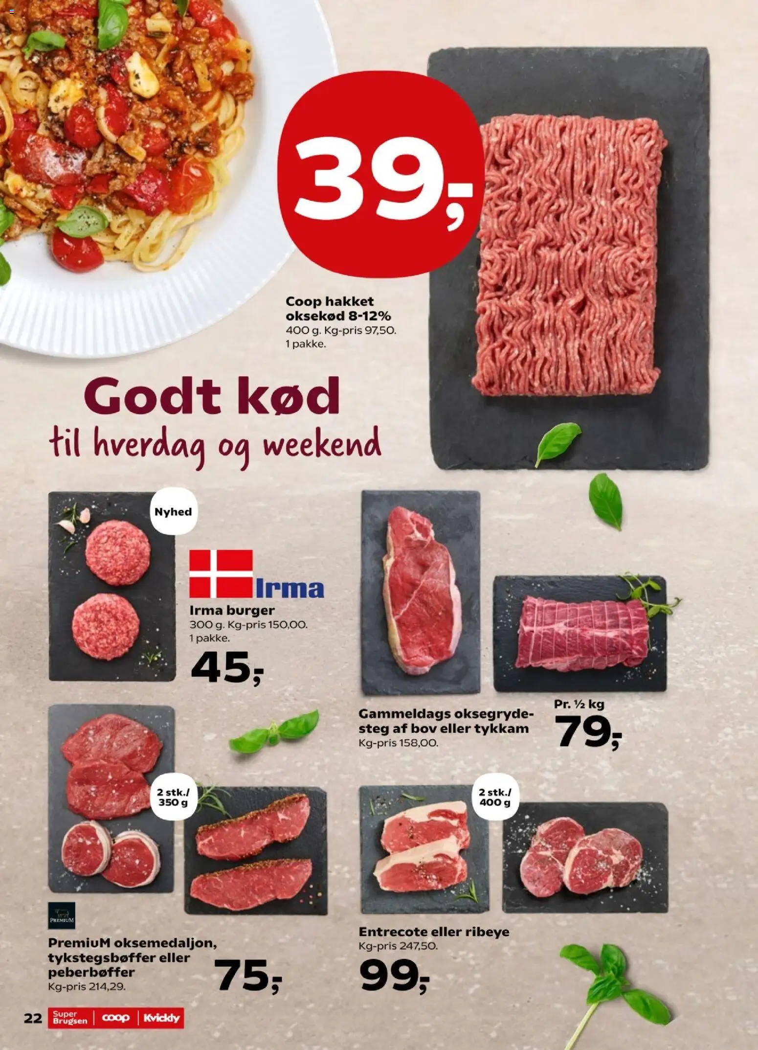Super Brugsen tilbudsavis – gyldig fra 23/10/2026 | Side: 24 | Produkter: Oksekød, Entrecote