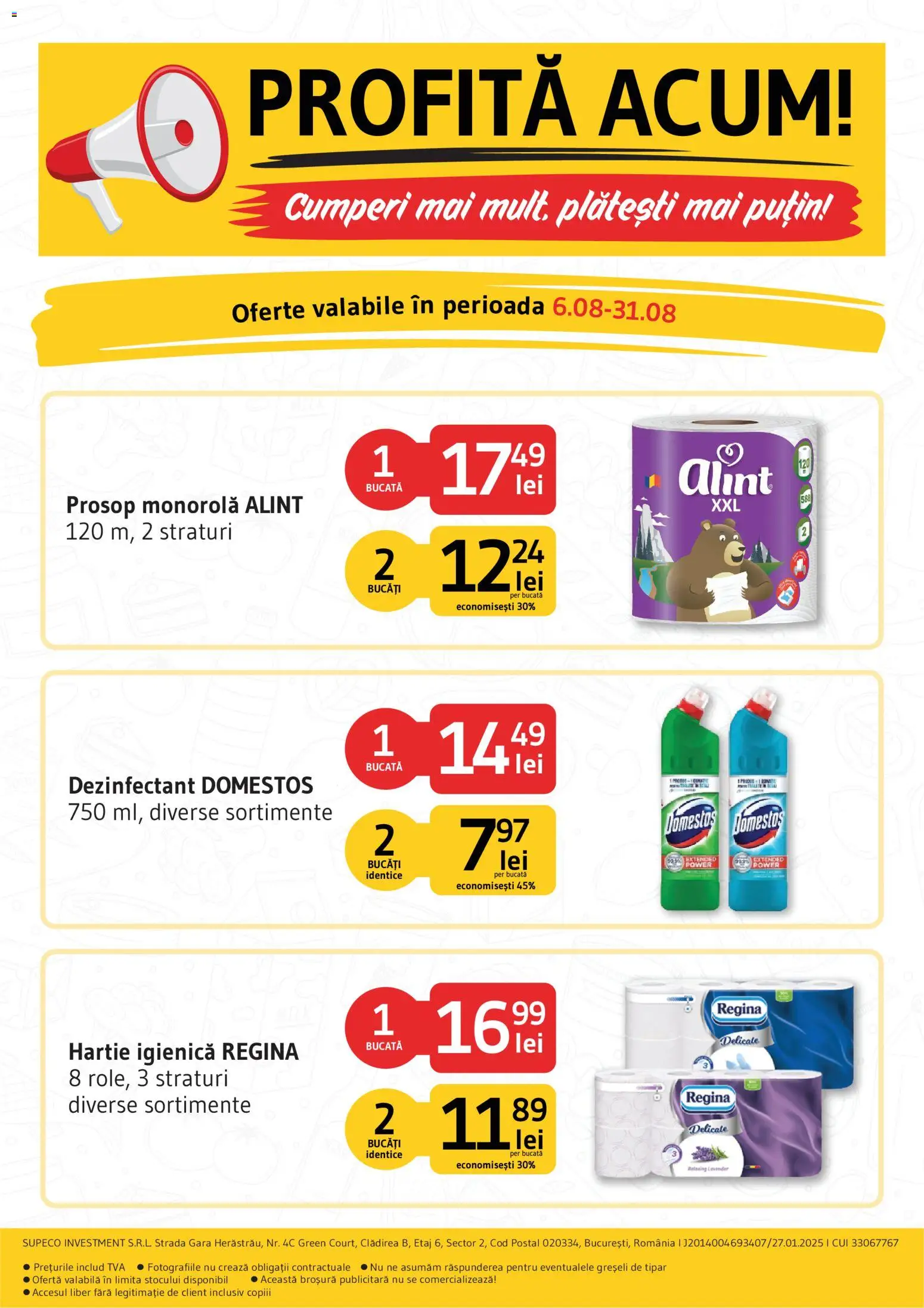 Noul catalog Supeco – valabil de la 01.08.2026 | Pagină: 6 | Produse: Prosop monorolă