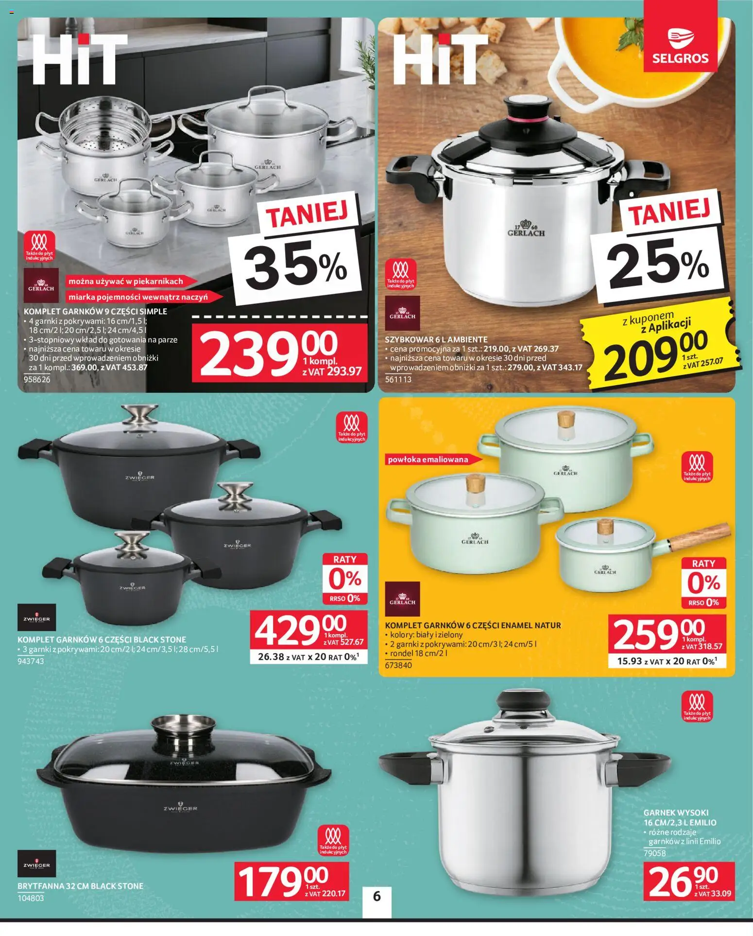 Selgros cash&carry gazetka - Oferta przemysłowa od 13.08.2026 | Strona: 8 | Produkty: Garnek, Komplet garnków, Szybkowar, Garnki