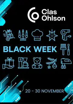 Clas Ohlson - Black Week förhandsinformation - Förhandsvisning av reklamblad från butik Clas Ohlson aktuell från 20/10/2026