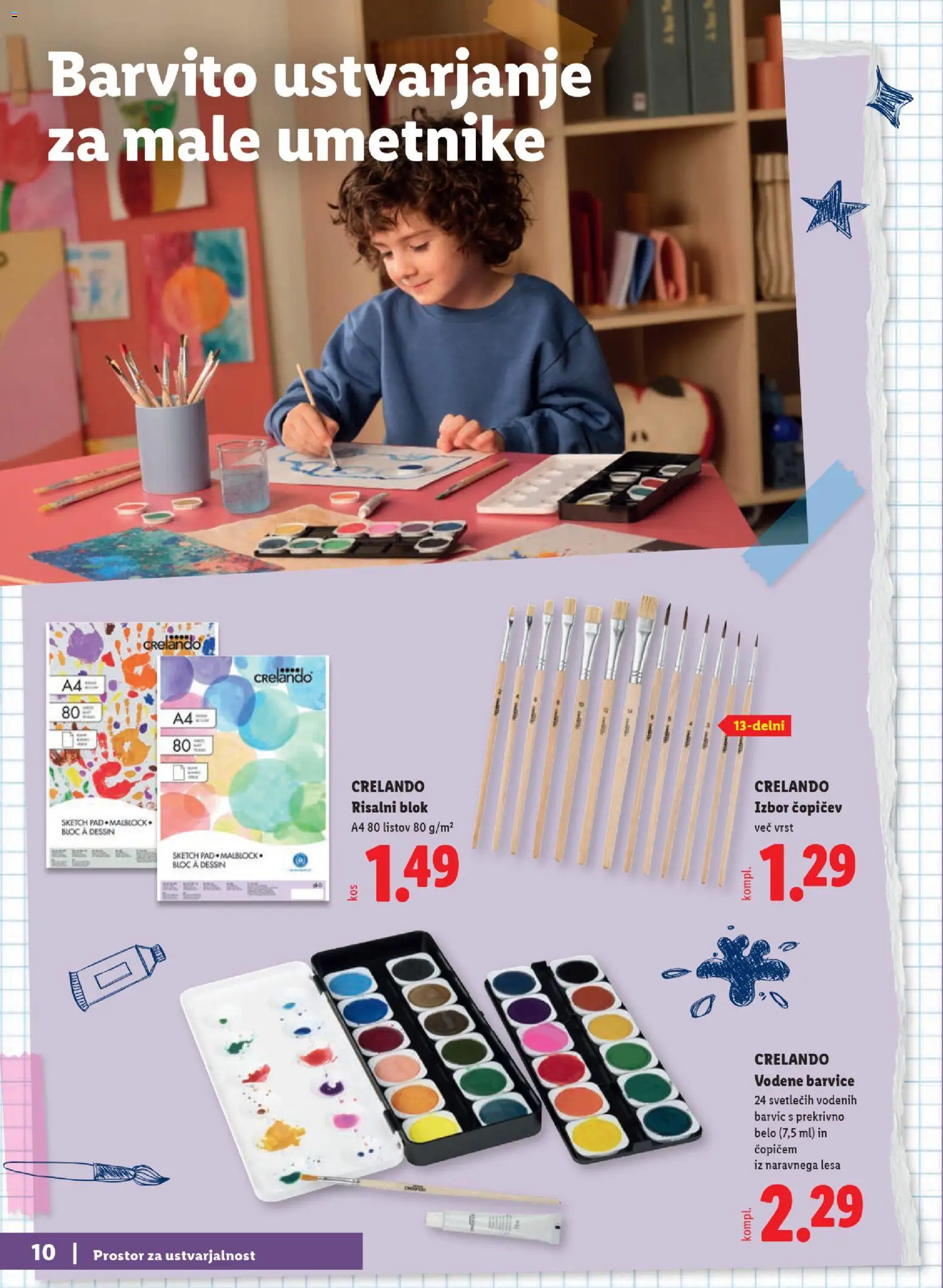 Novi Lidl katalog ponudbe – veljaven od 29.06.2026 | Stran: 10 | Izdelki: Barvice, Blok
