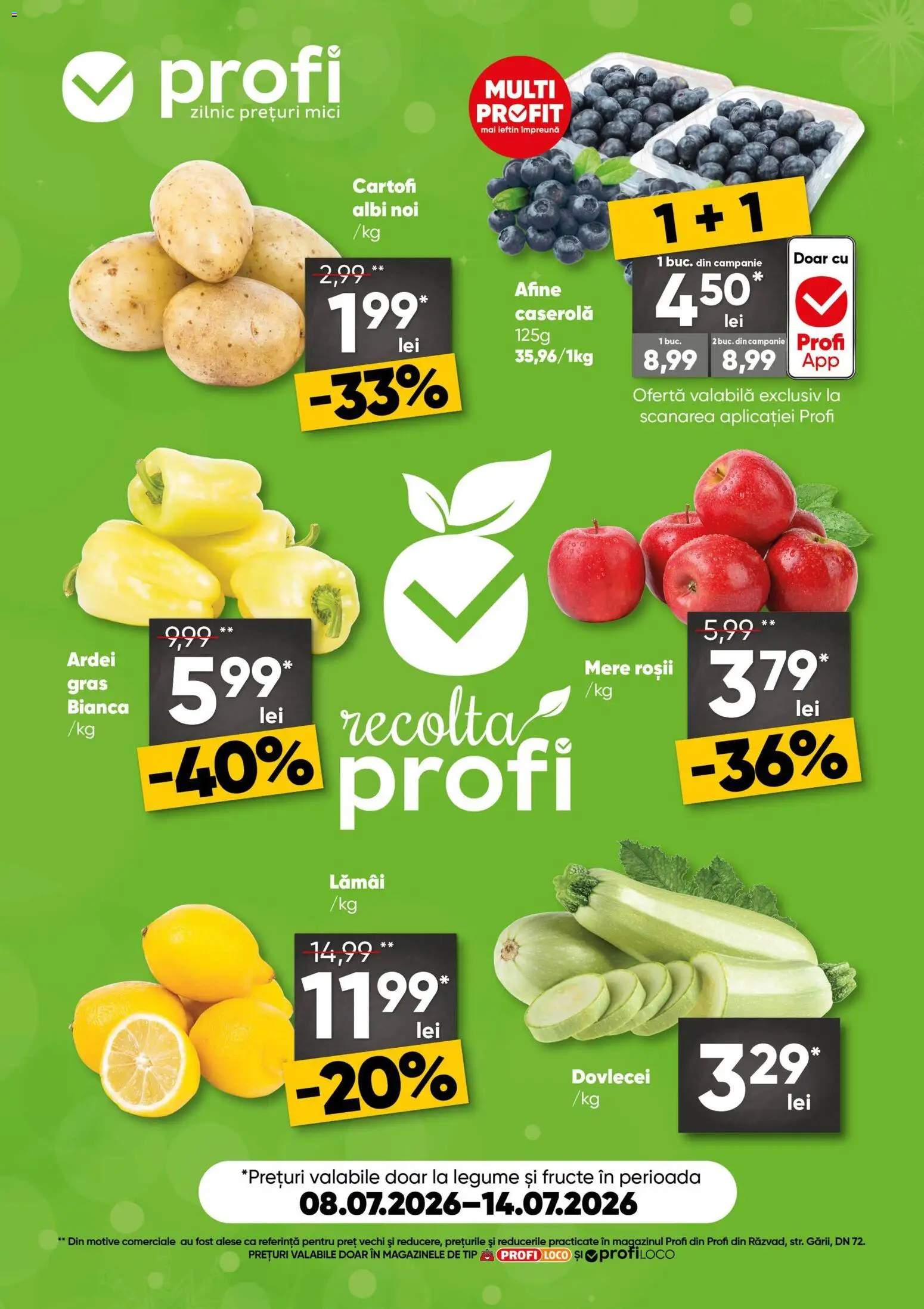 Noul catalog Profi – valabil de la 08.07.2026 | Pagină: 1 | Produse: Mici, Ardei, Legume, Fructe