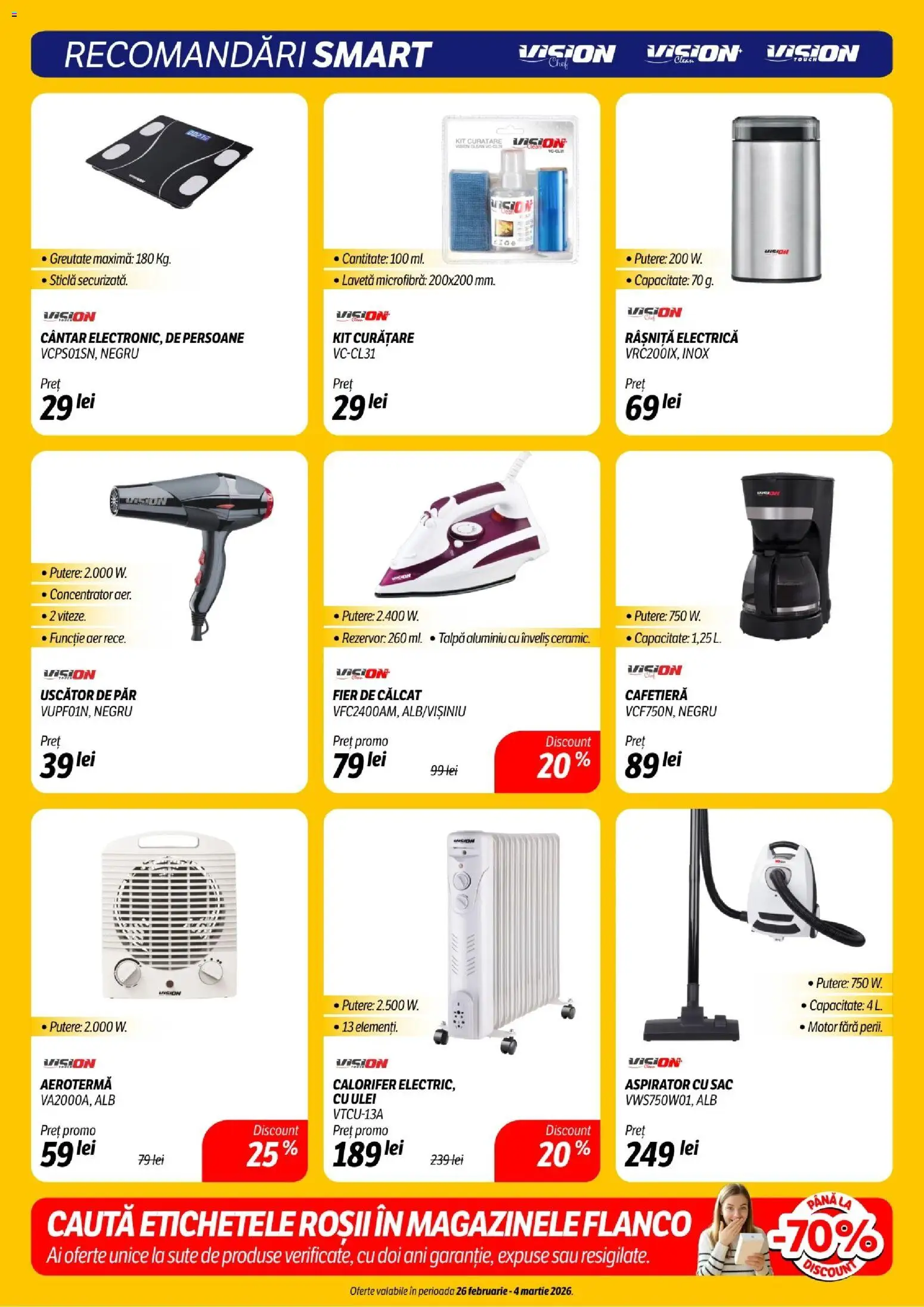 Noul catalog Flanco – valabil de la 26.02.2026 | Pagină: 23 | Produse: Uscător De Păr, Calorifer, Sac, Roșii