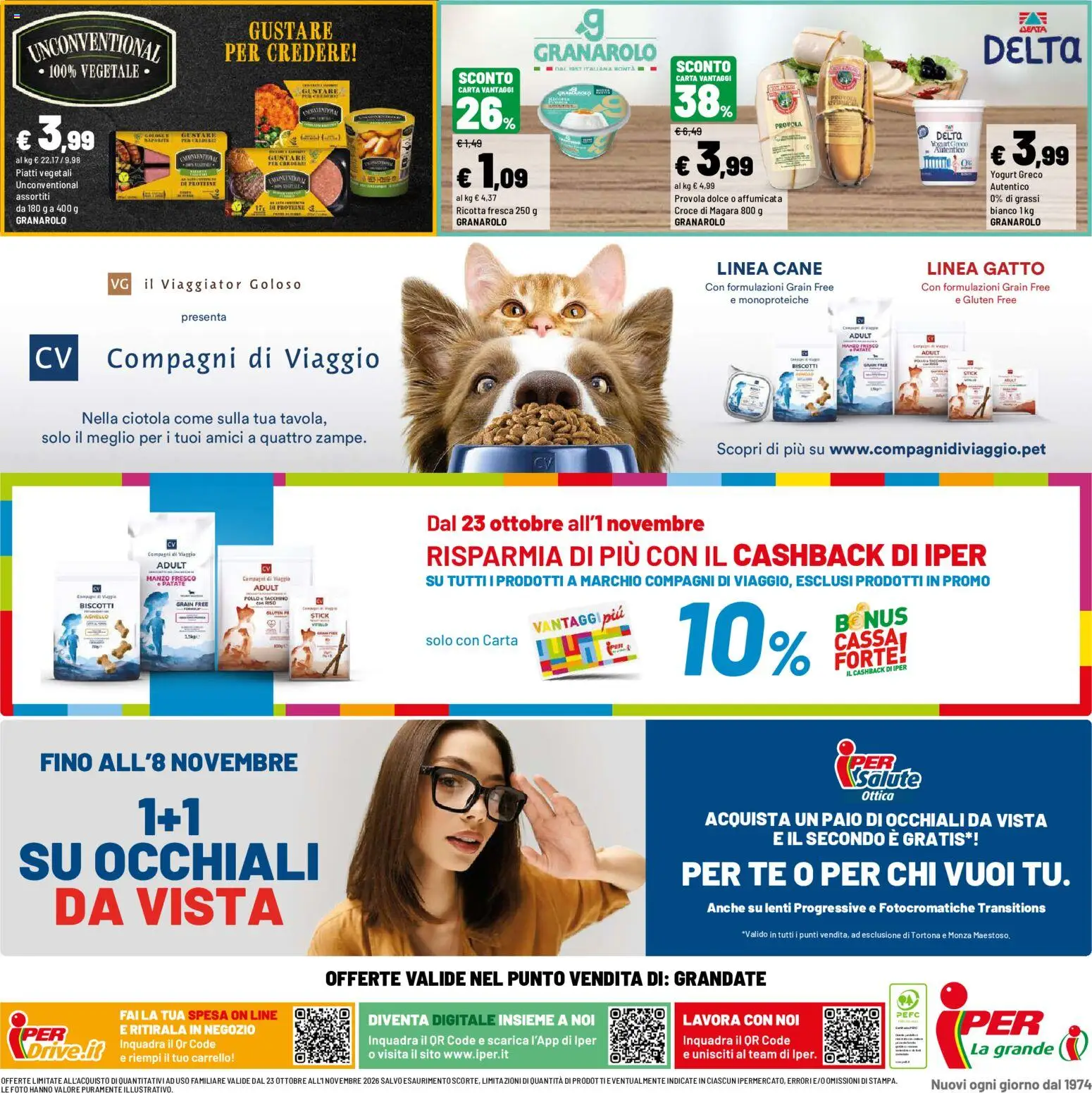 Volantino Iper del 23/10/2026 | Pagina: 44 | Prodotti: Pollo, Tè, Ricotta, Agnello