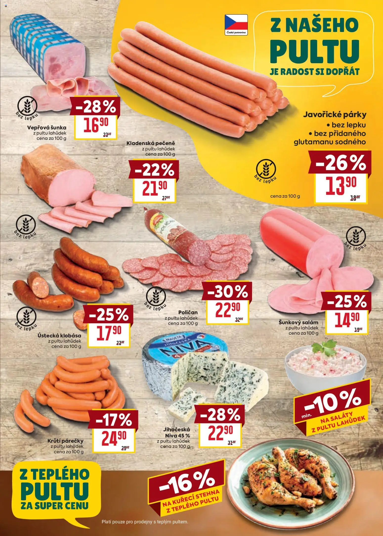 Billa Velký leták od 08.07.2026 | Strana: 11 | Produkty: Saláty, Párky, Šunkový salám, Kuřecí stehna