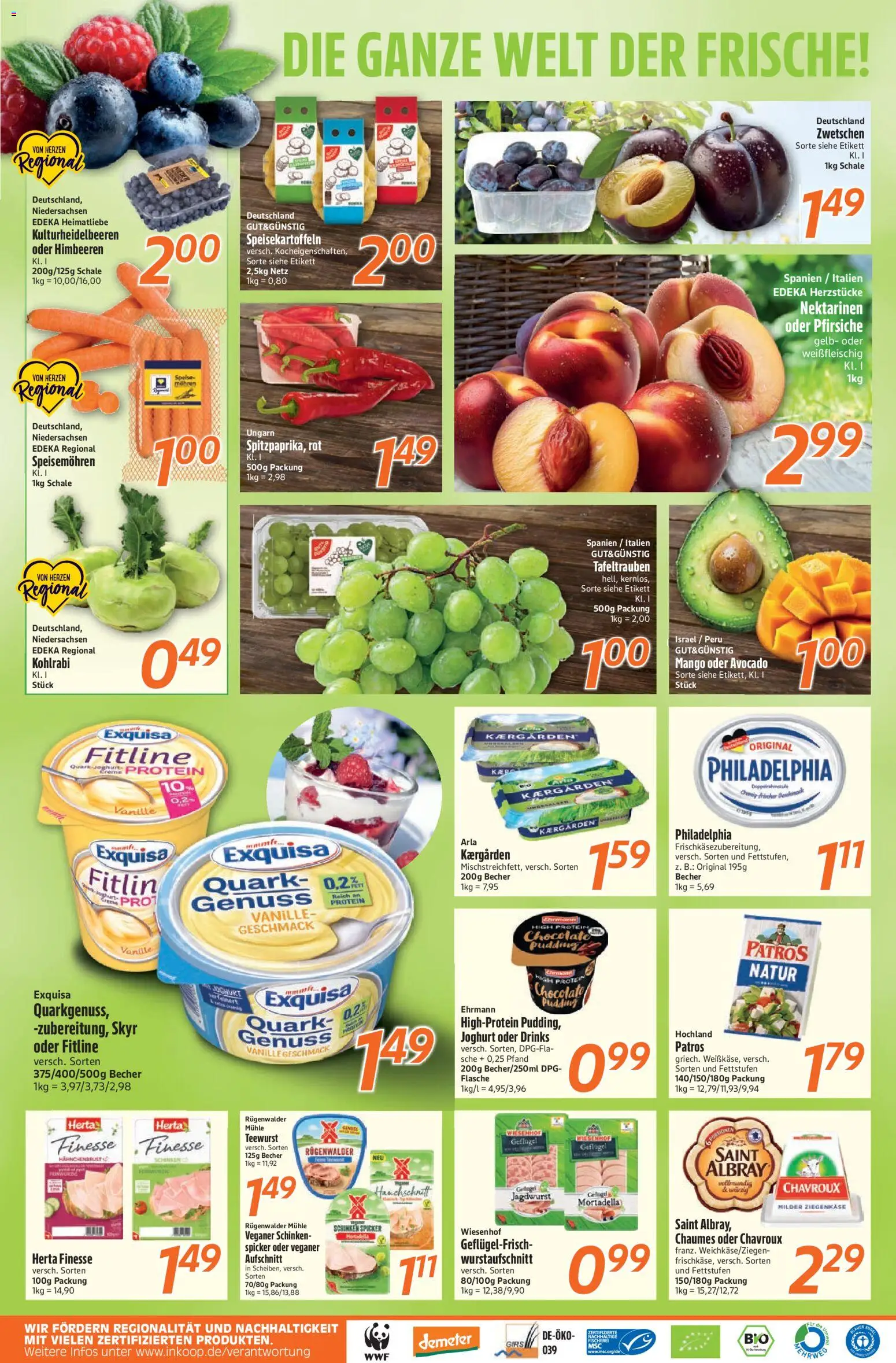 Inkoop Prospekt – gültig ab 24.08.2026 | Seite: 2 | Produkte: Himbeeren, Pudding, Avocado, Mango