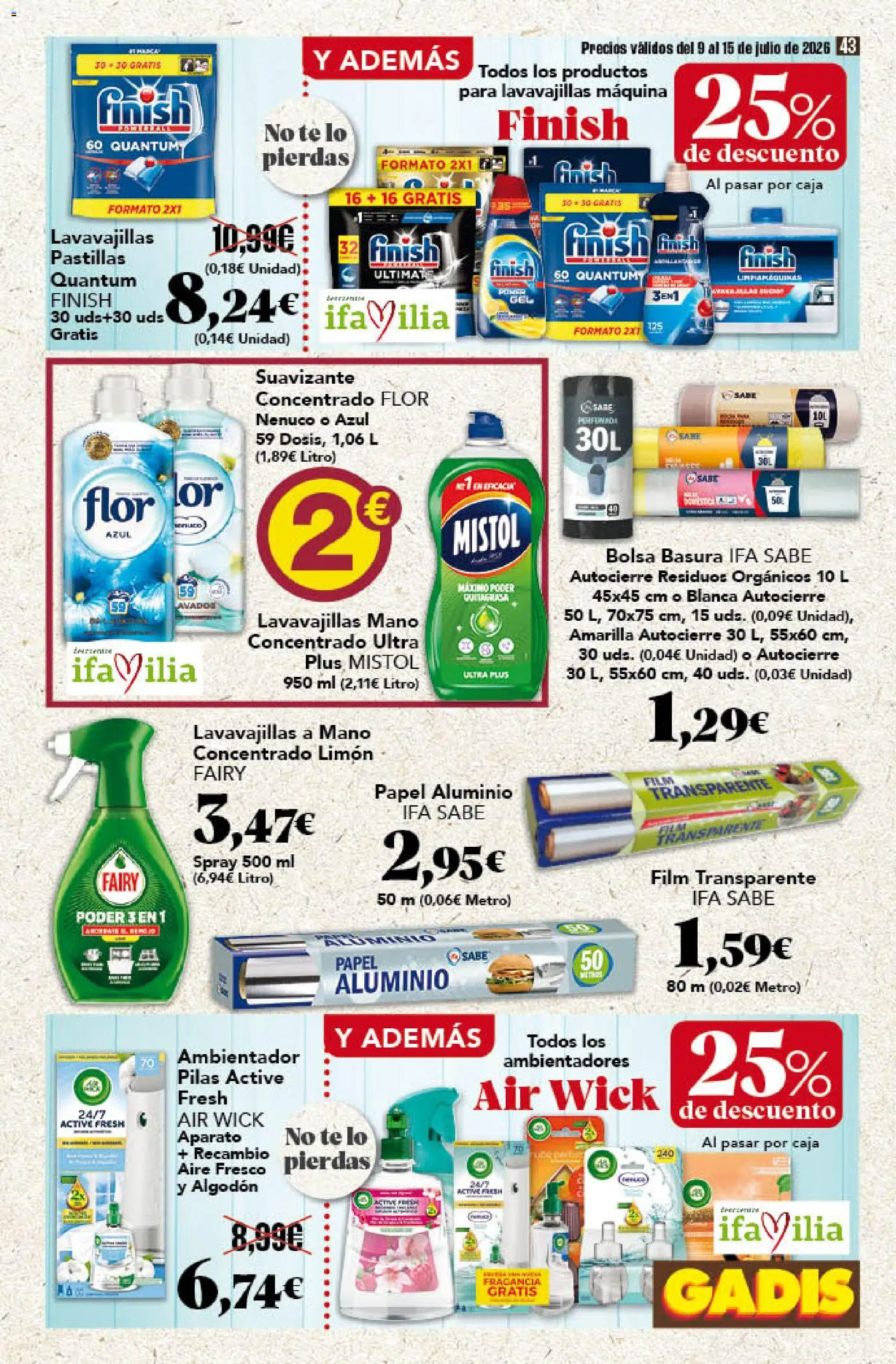 Gadis folleto │ válido desde el 09/07/2026 | Página: 43 | Productos: Té, Suavizante, Bolsa, Caja