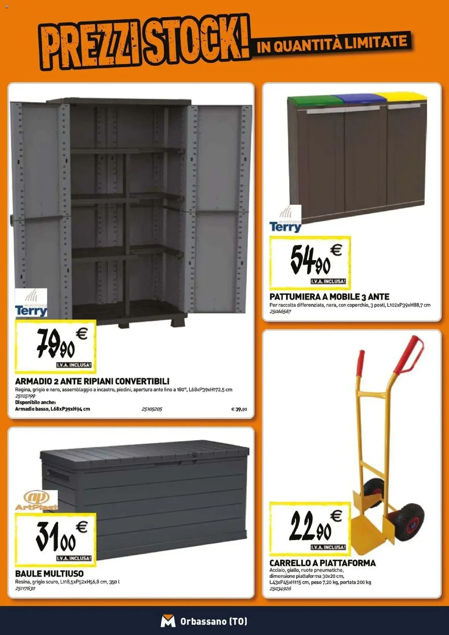 Volantino TECNOMAT del 29/10/2026 | Pagina: 17 | Prodotti: Carrello, Baule, Pattumiera, Armadio