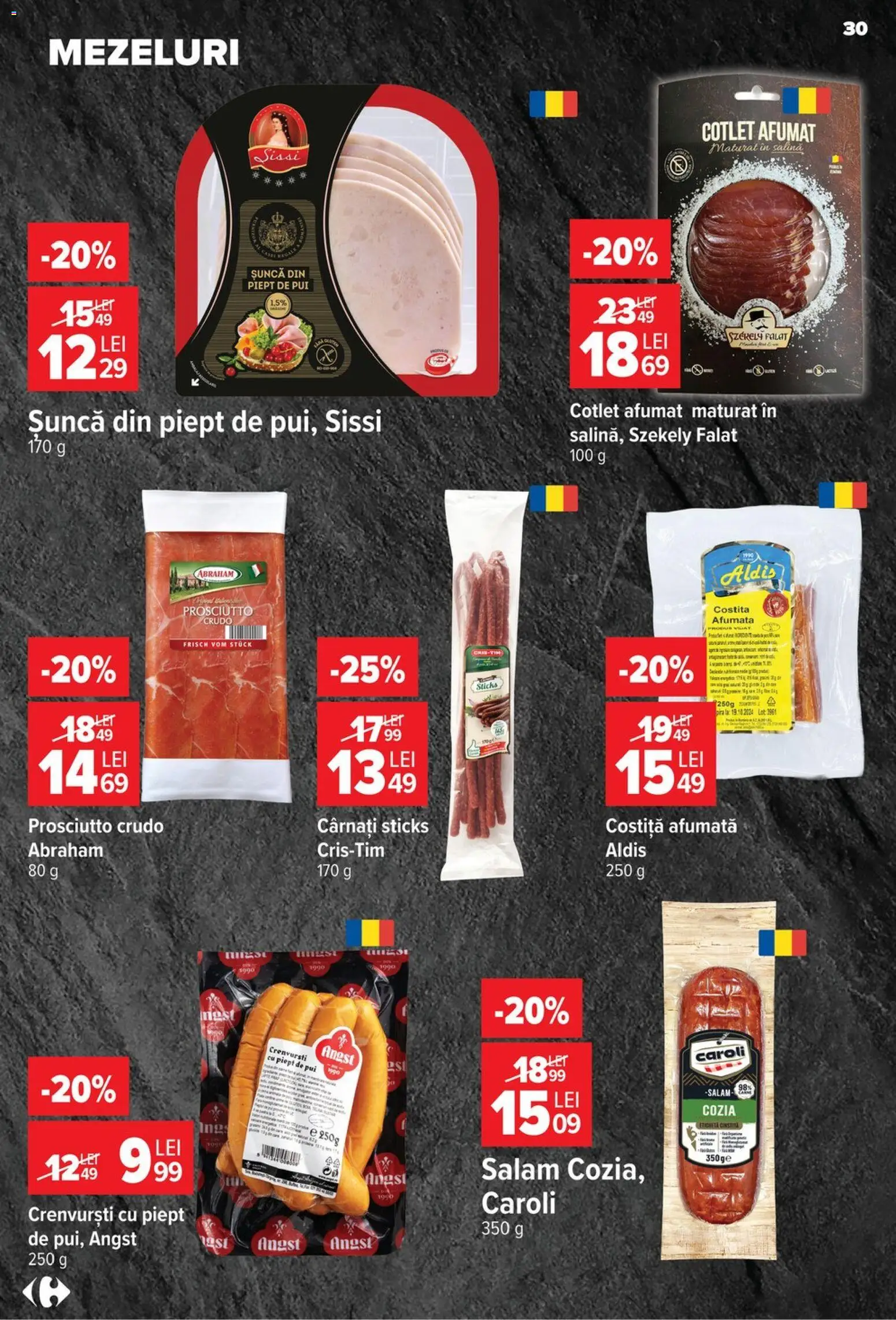 Noul catalog Carrefour – valabil de la 12.08.2026 | Pagină: 31 | Produse: Carnati sticks, Cotlet, Pui, Salam
