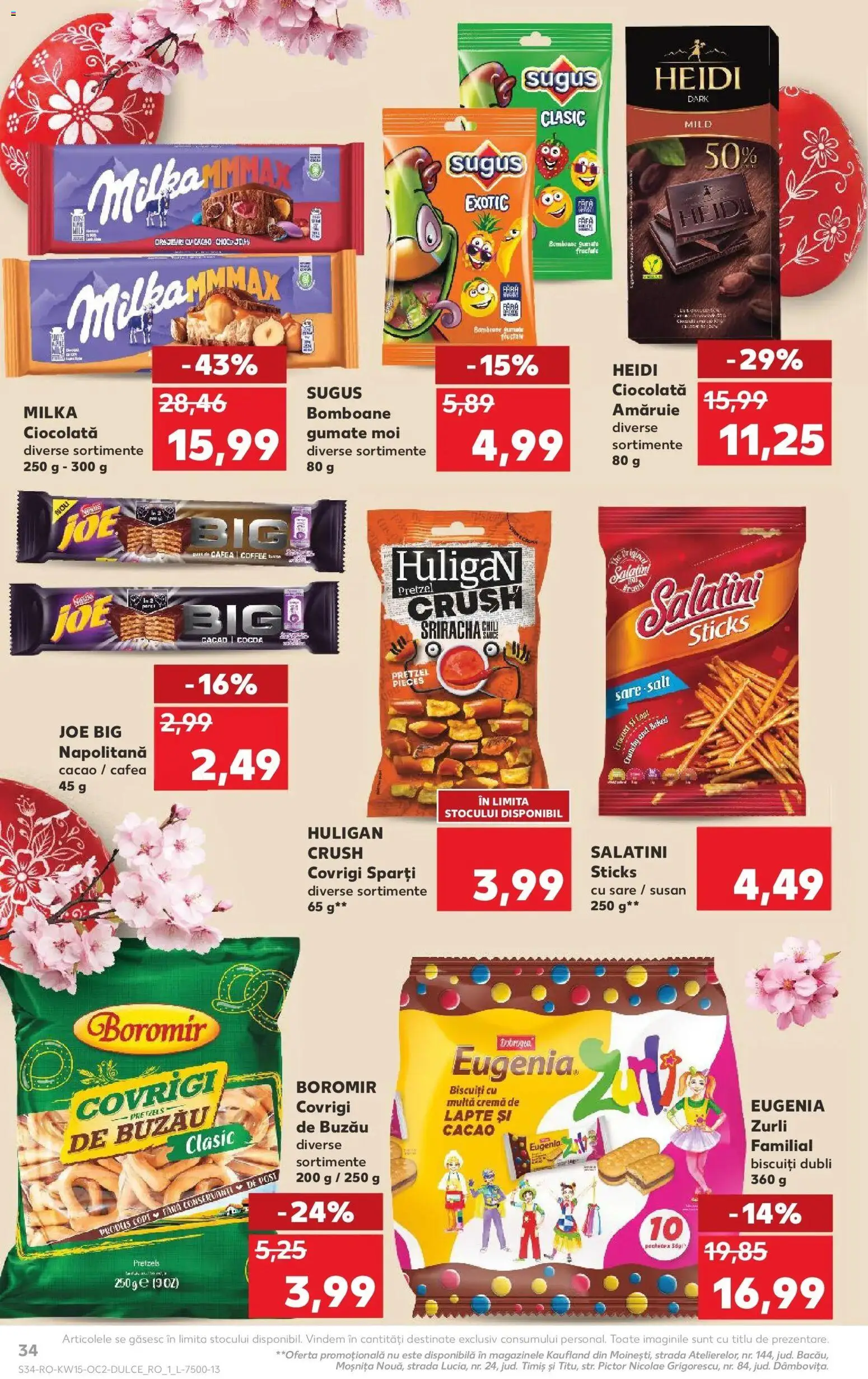 Noul catalog Kaufland – valabil de la 08.04.2026 | Pagină: 34 | Produse: Cremă, Ciocolată, Cacao, Sare