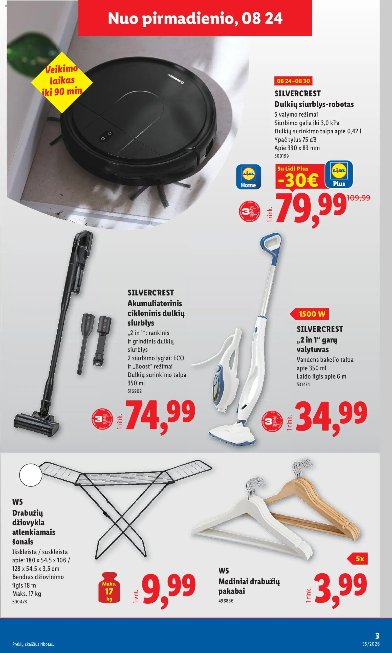 LIDL akcijos nuo 2026.08.24 | Puslapis: 3 | Prekių: Džiovykla, Bendras