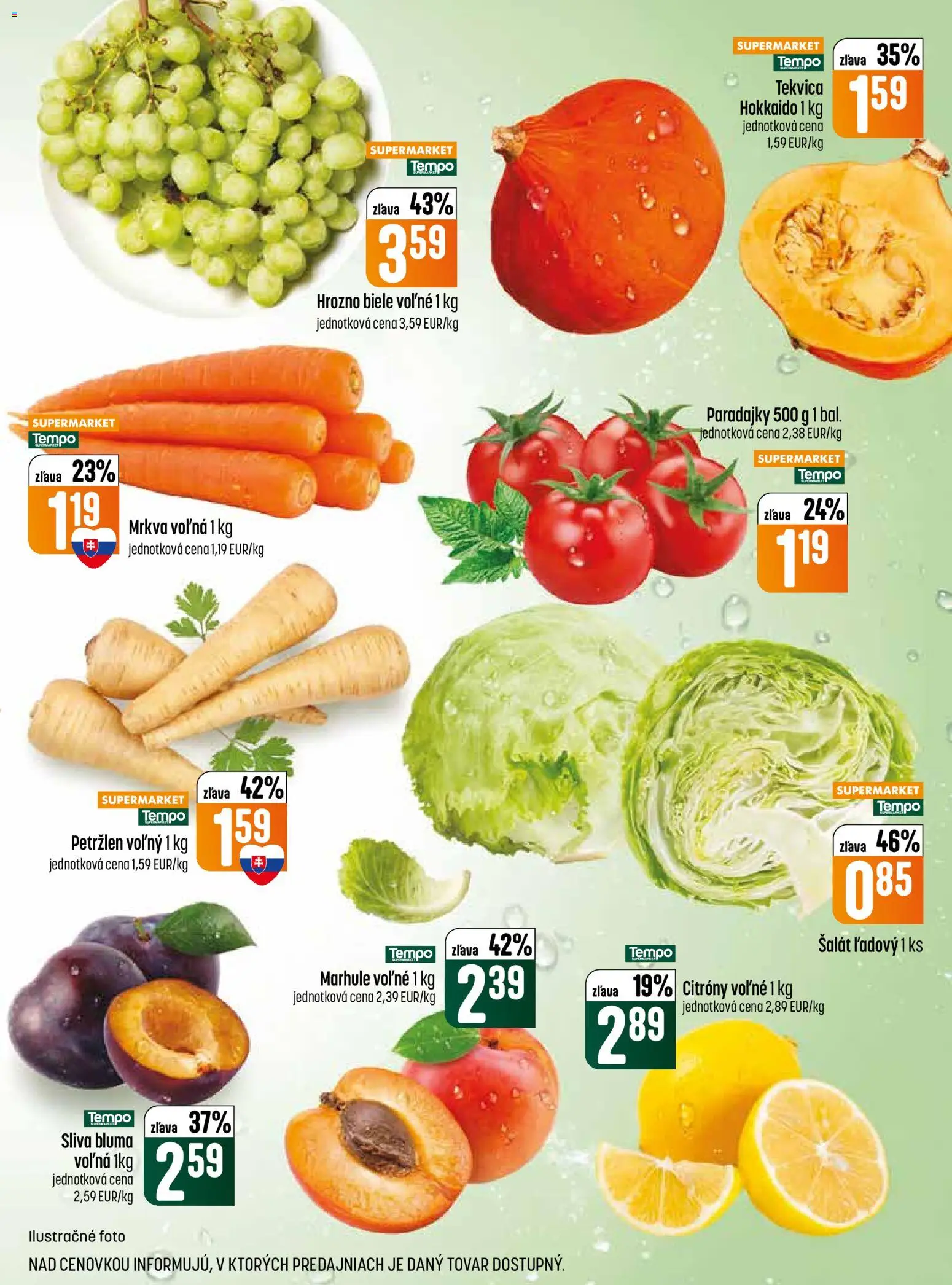Nové COOP Jednota akcie – leták je platný od 09.07.2026 | Strana: 5 | Produkty: Paradajky, Citróny, Šalát, Petržlen
