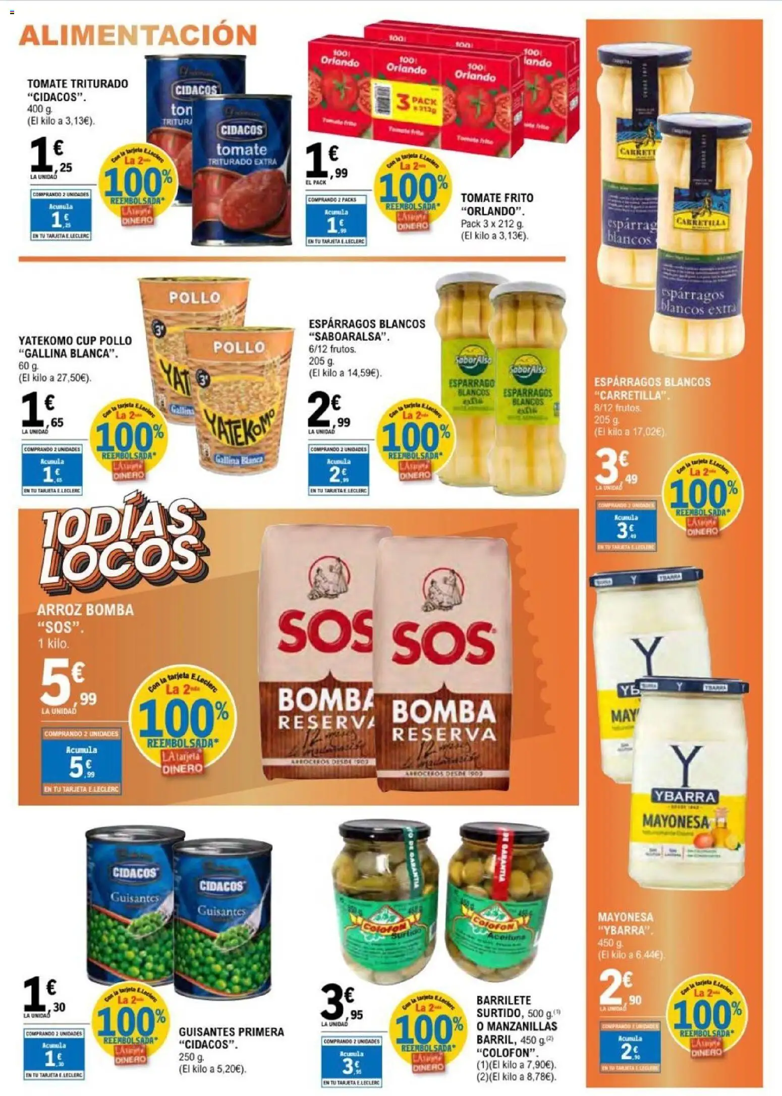 E.Leclerc folleto Salamanca │ válido desde el 17.06.2026 | Página: 24 | Productos: Arroz, Νερό καρύδας, Οθόνη προβολής, Tomate triturado