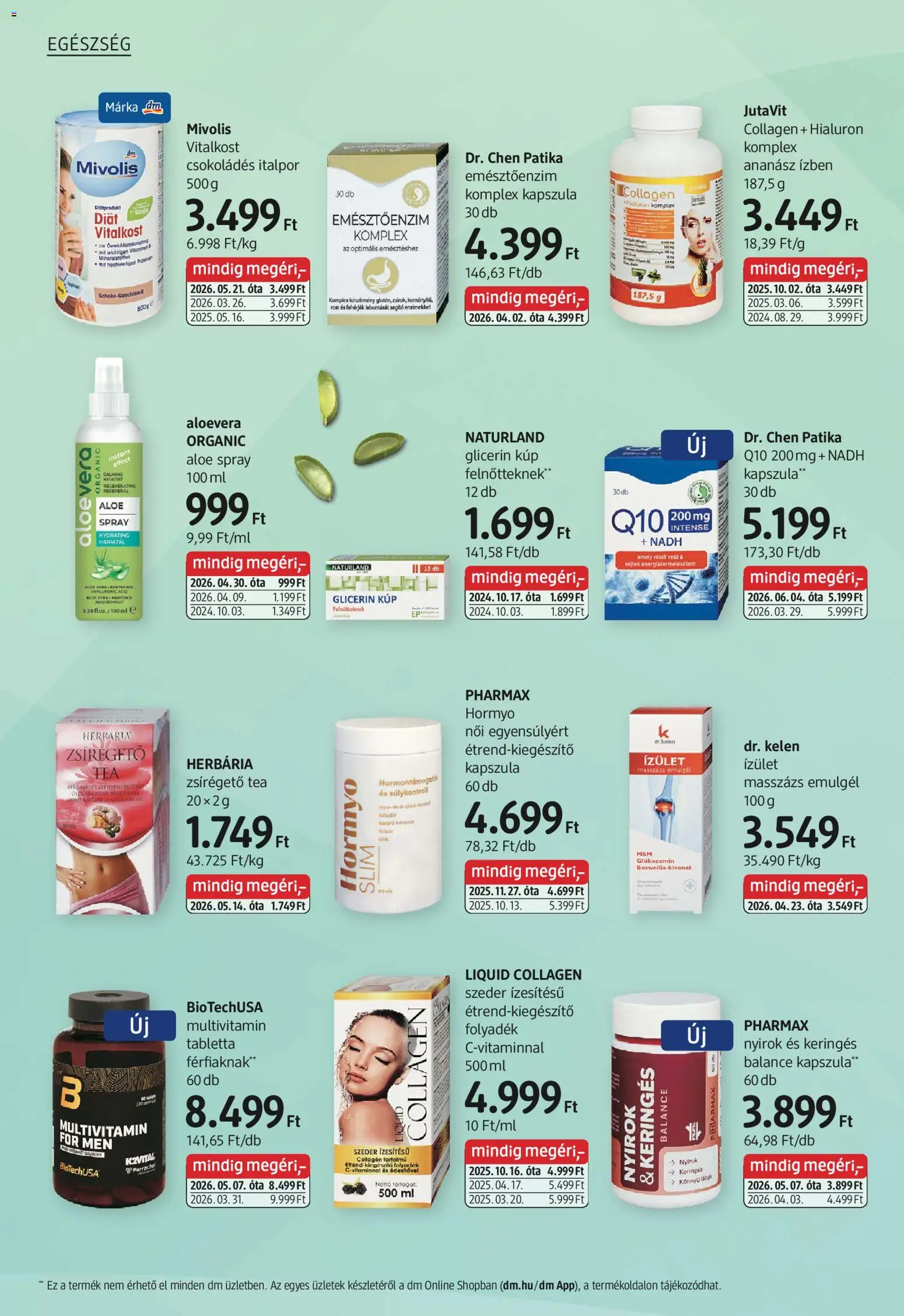 DM Drogerie Markt akciós ujság - amely érvényes a következő dátumtól: 04.06.2026 | Oldal: 20 | Termékek: Szeder, Tea, Multivitamin, Italpor