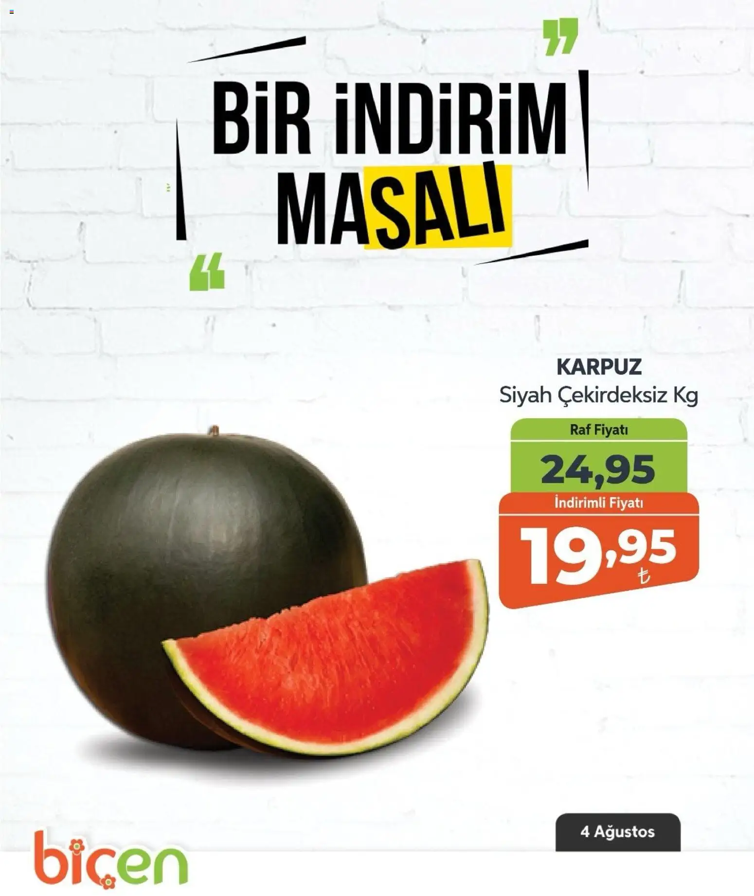 Biçen Market - Bir İndirim MaSalı - meyve - 04 Ağustos 2026 tarihinden itibaren geçerlidir | Sayfa: 5