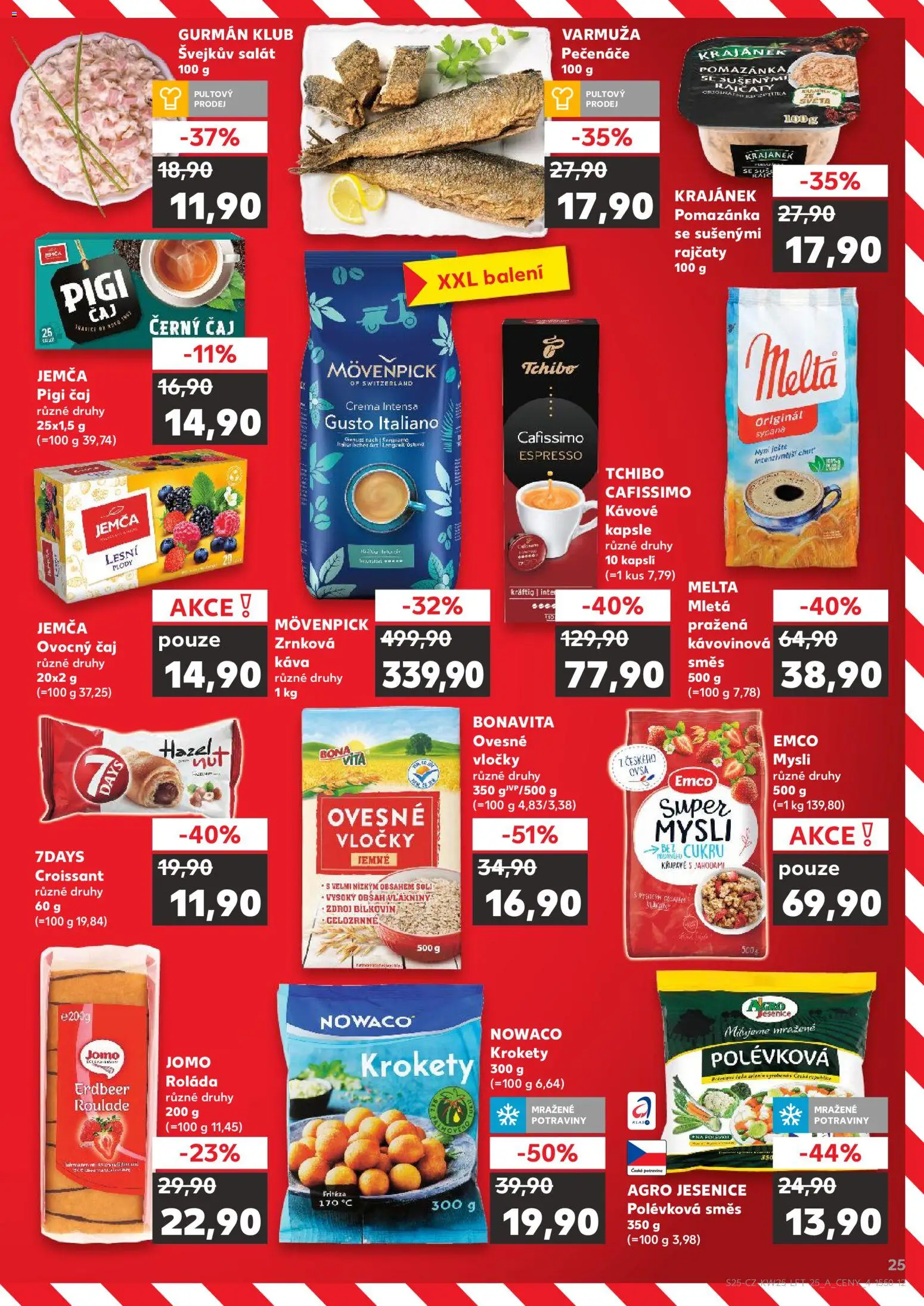 Kaufland leták - Brno od 17.06.2026 | Strana: 25 | Produkty: Tchibo, Ovesné vločky, Crema, Mysli