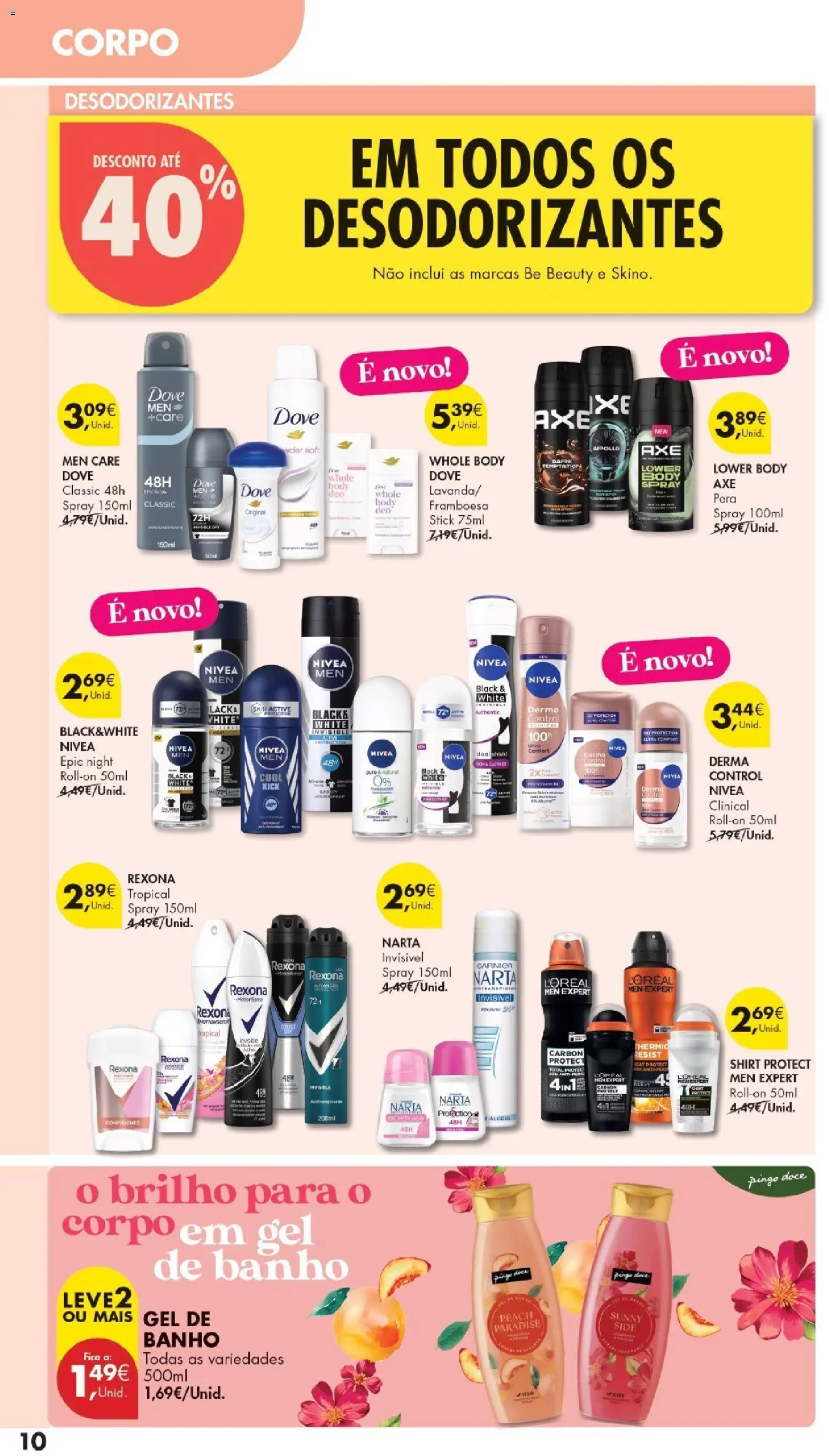 Pingo Doce Regresso às Aulas 2026 Hipers │ válido de 22/09/2026 | Página: 10 | Produtos: Gel de banho, Banho, Álcool