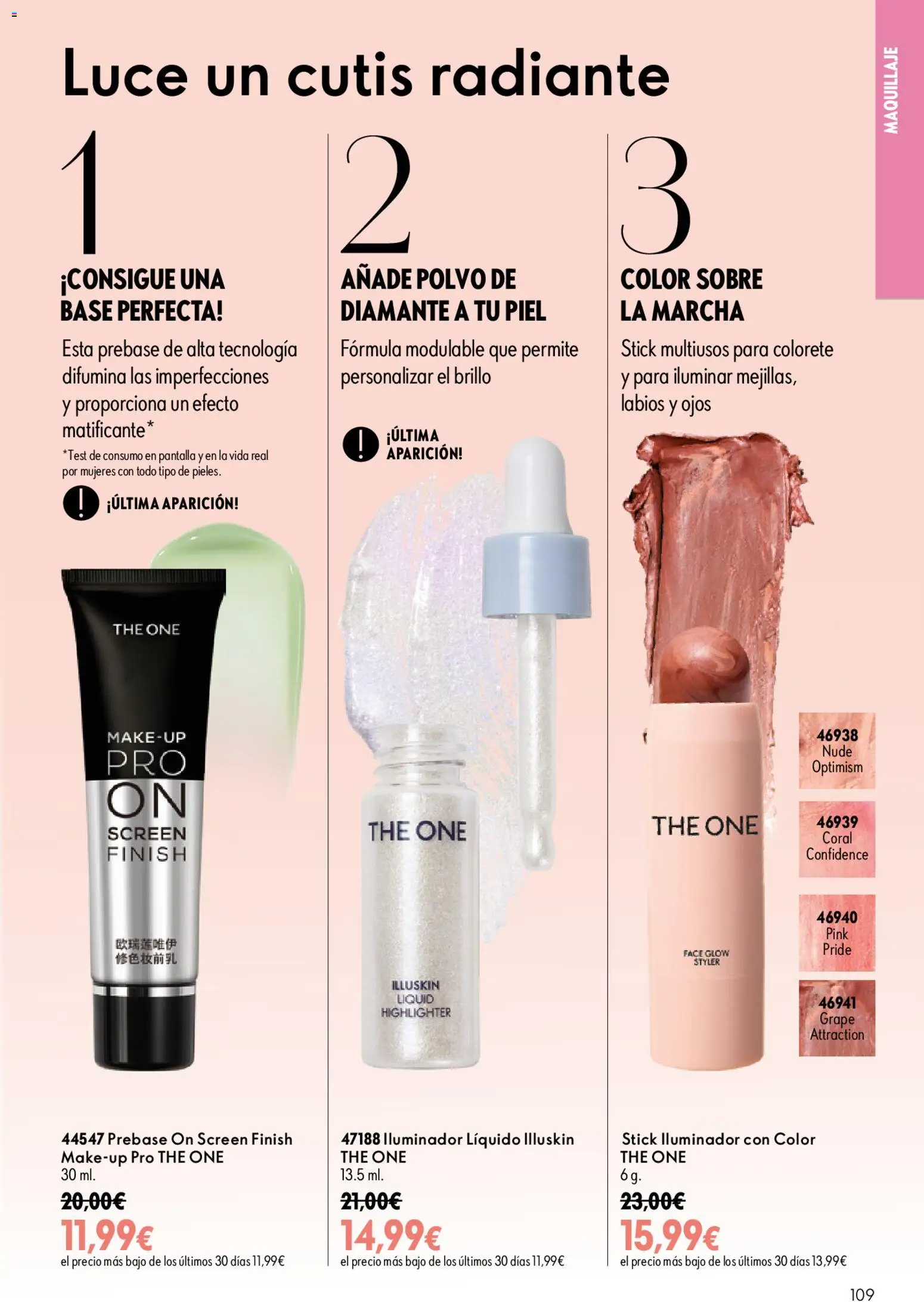 Oriflame - Catálogo Campaña 13 │ válido desde el 16/09/2026 | Página: 109 | Productos: Maquillaje, Polvo, Iluminador, Colorete