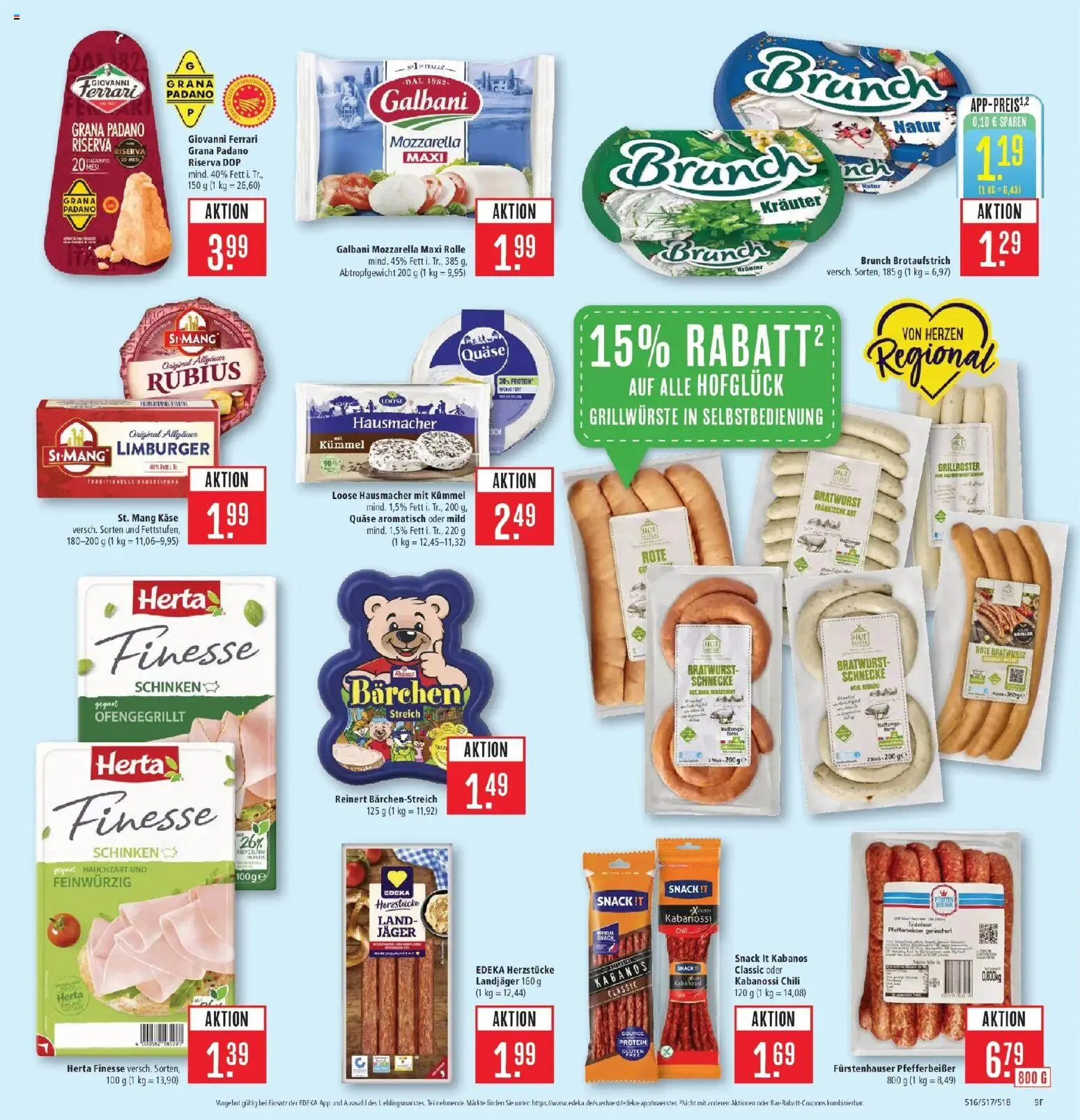 Marktkauf Prospekt Kirchheim – gültig ab 08.06.2026 | Seite: 13 | Produkte: Käse, Mozzarella, Bratwurst, Herta finesse