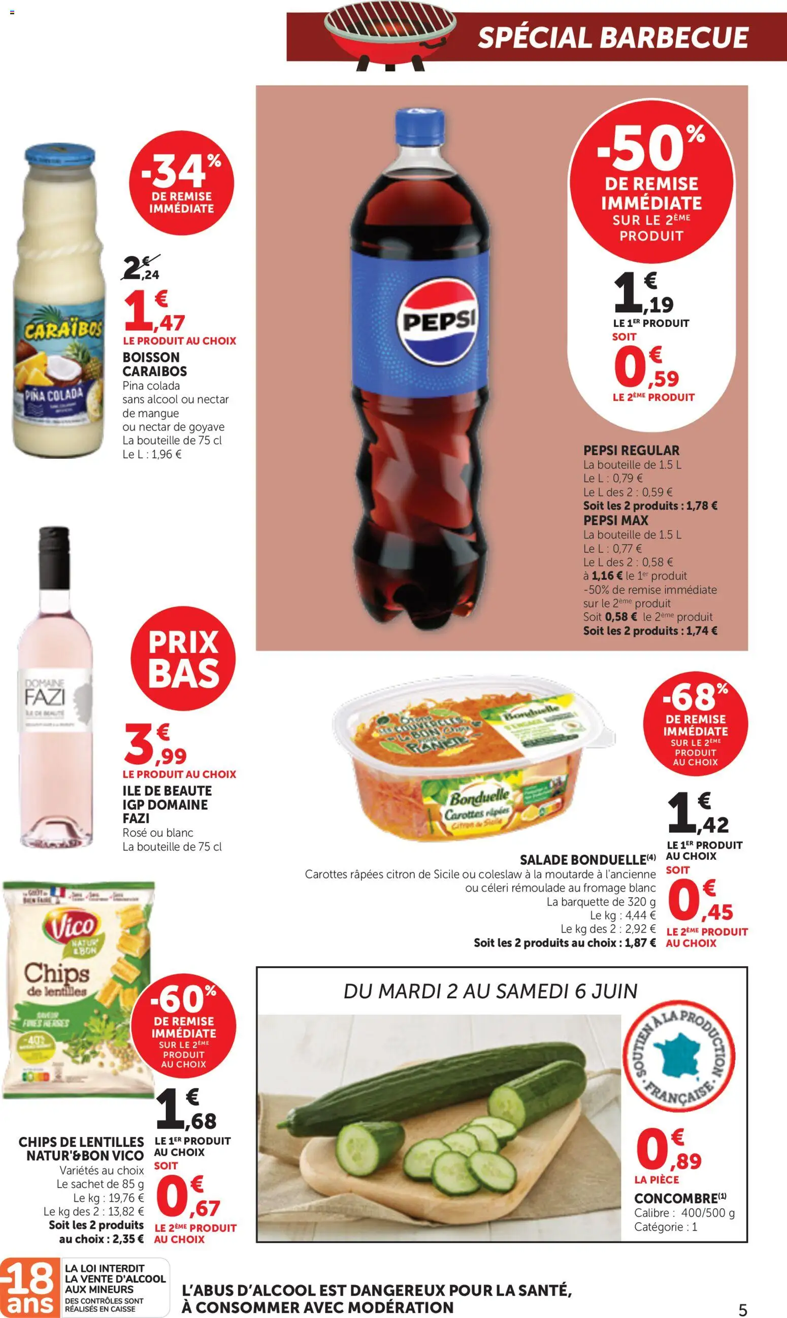{H1} | Page: 5 | Produits: Carottes, Citron, Goyave, Mangue