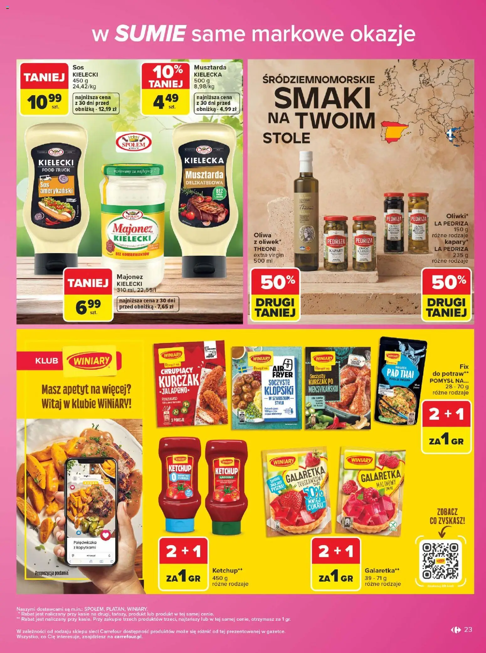 Carrefour gazetka - Same markowe okazje od 03.08.2026 | Strona: 23 | Produkty: Kurczak, Kapary, Musztarda, Oliwki czarne