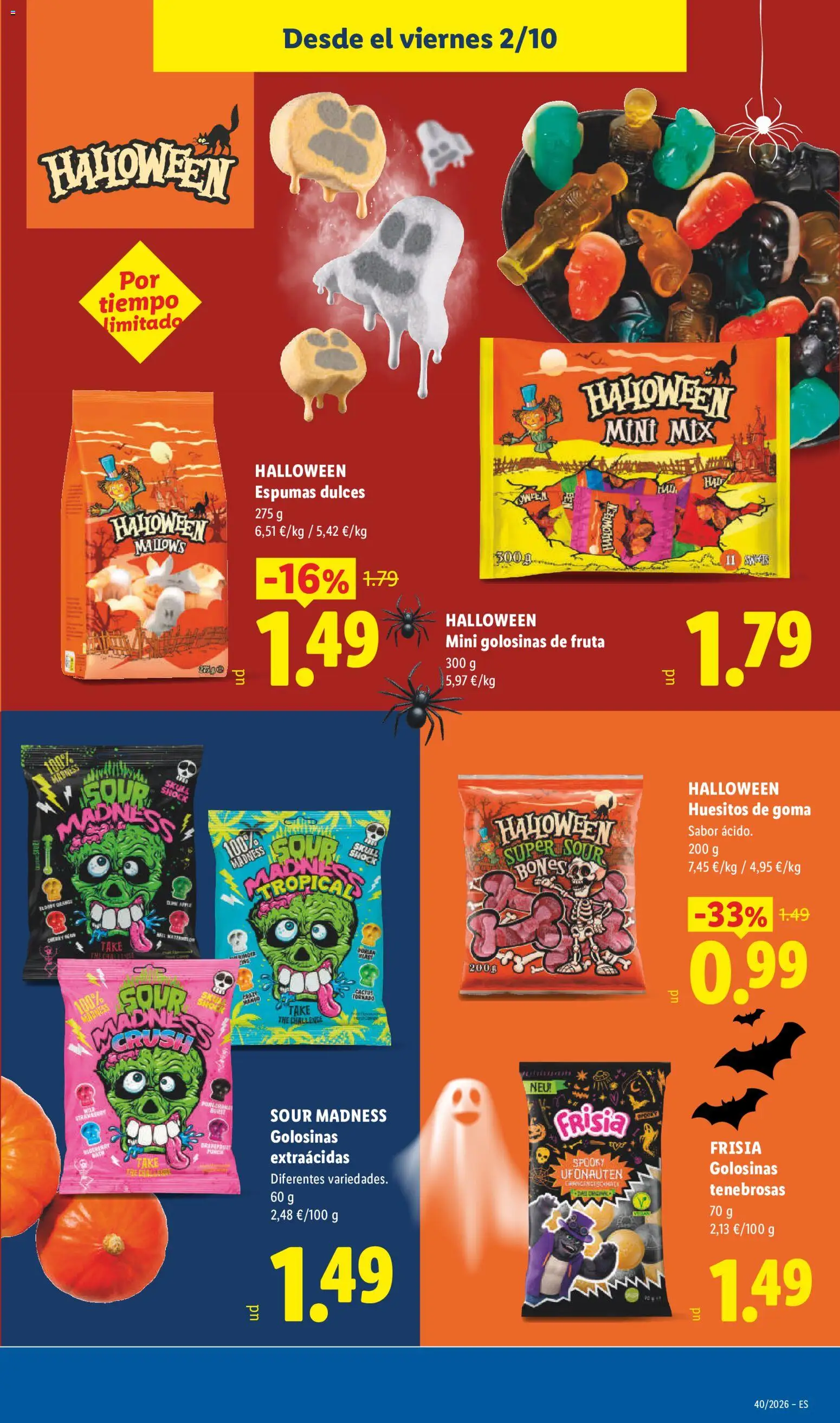 Lidl folleto Halloween │ válido desde el 02/10/2026 | Página: 5 | Productos: Fruta, Golosinas, Dulces