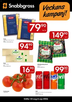 Snabbgross erbjudanden - Förhandsvisning av reklamblad från butik Snabbgross aktuell från 24/08/2026