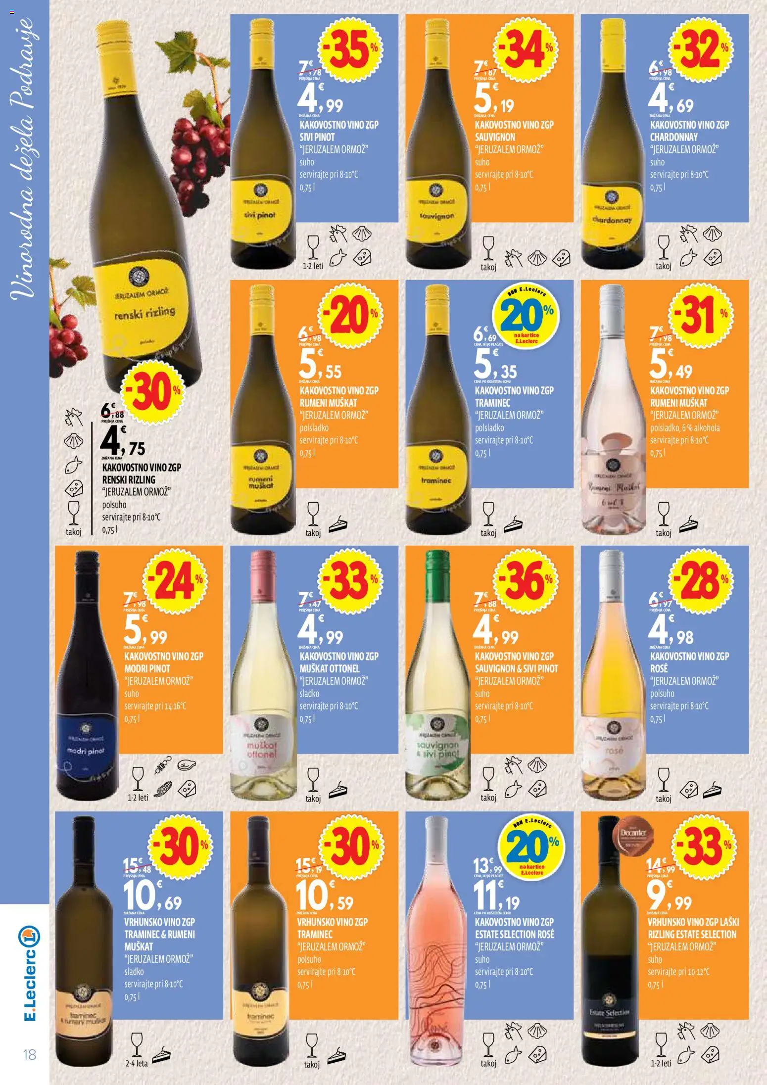 Novi E.leclerc katalog ponudbe – veljaven od 13.10.2026 | Stran: 18 | Izdelki: Vino