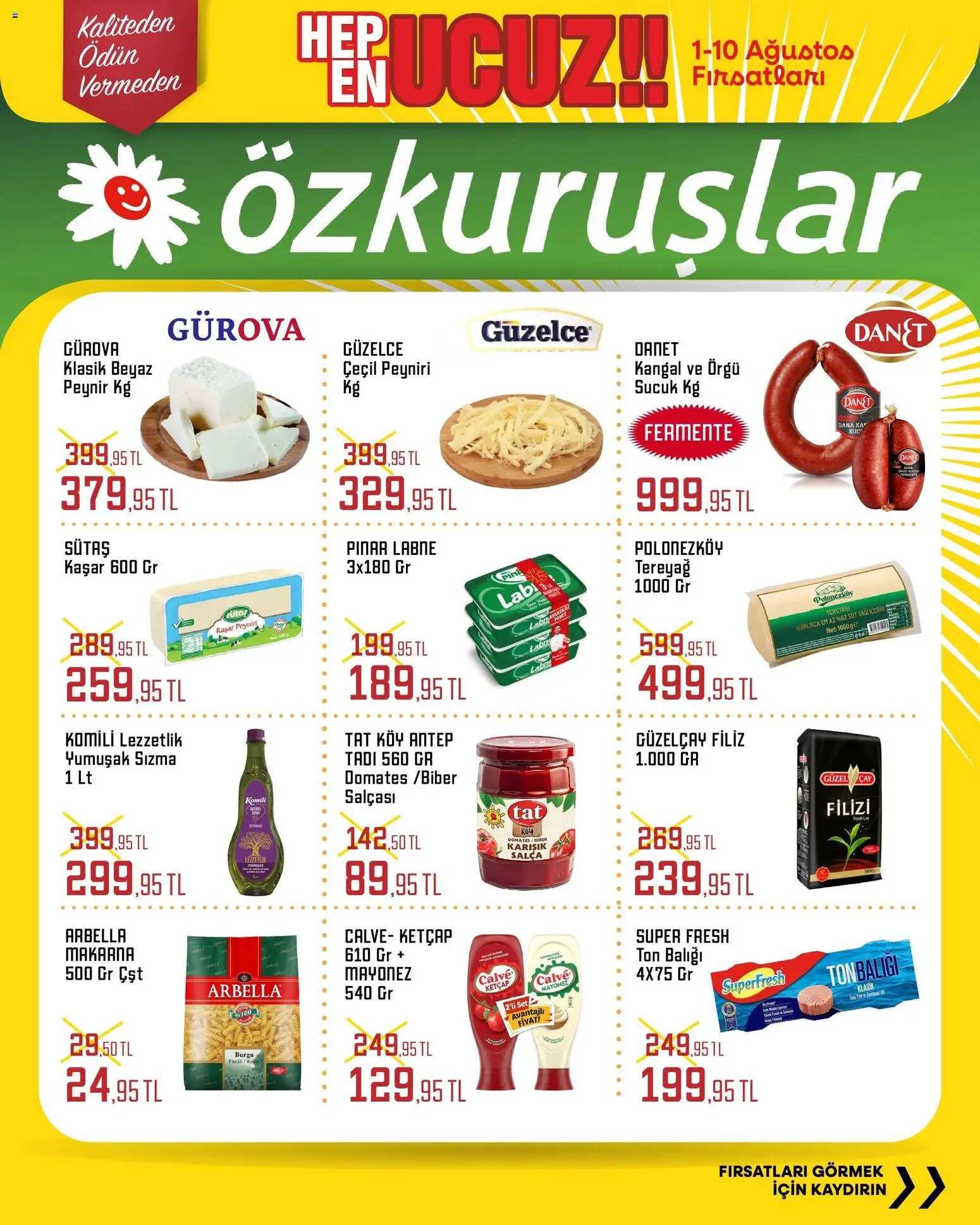 Özkuruşlar Katalog - 01 Ağustos 2026 tarihinden itibaren geçerlidir | Sayfa: 1