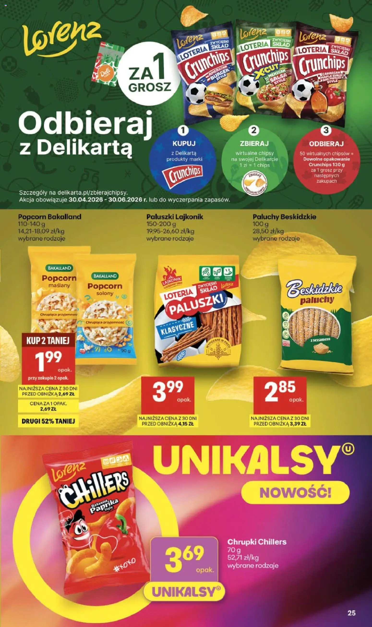 Delikatesy Centrum gazetka od 11.06.2026 | Strona: 25 | Produkty: Chipsy, Chrupki, Paluszki, Popcorn