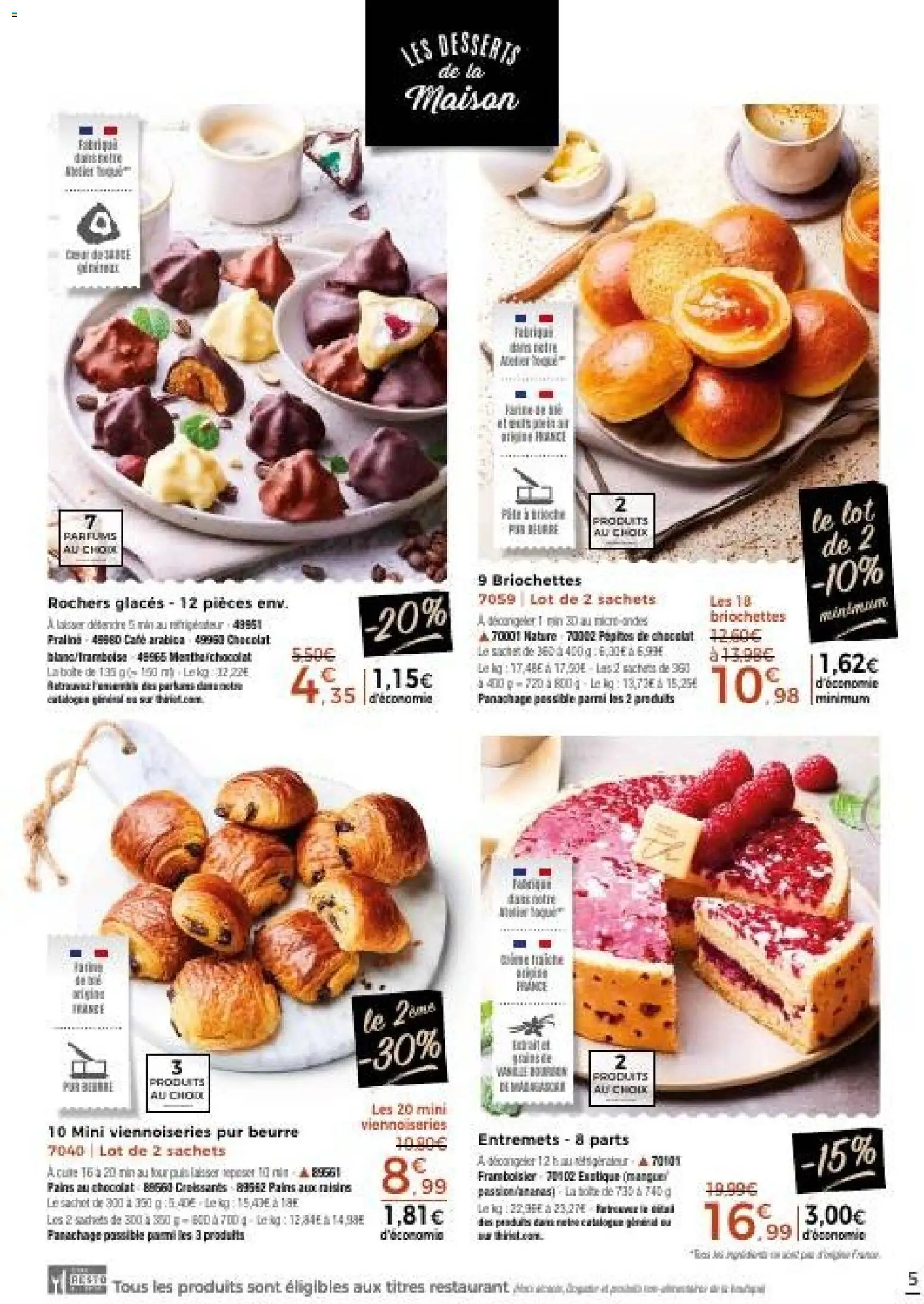{H1} | Page: 5 | Produits: Glaces, Four, Viennoiseries, Beurre