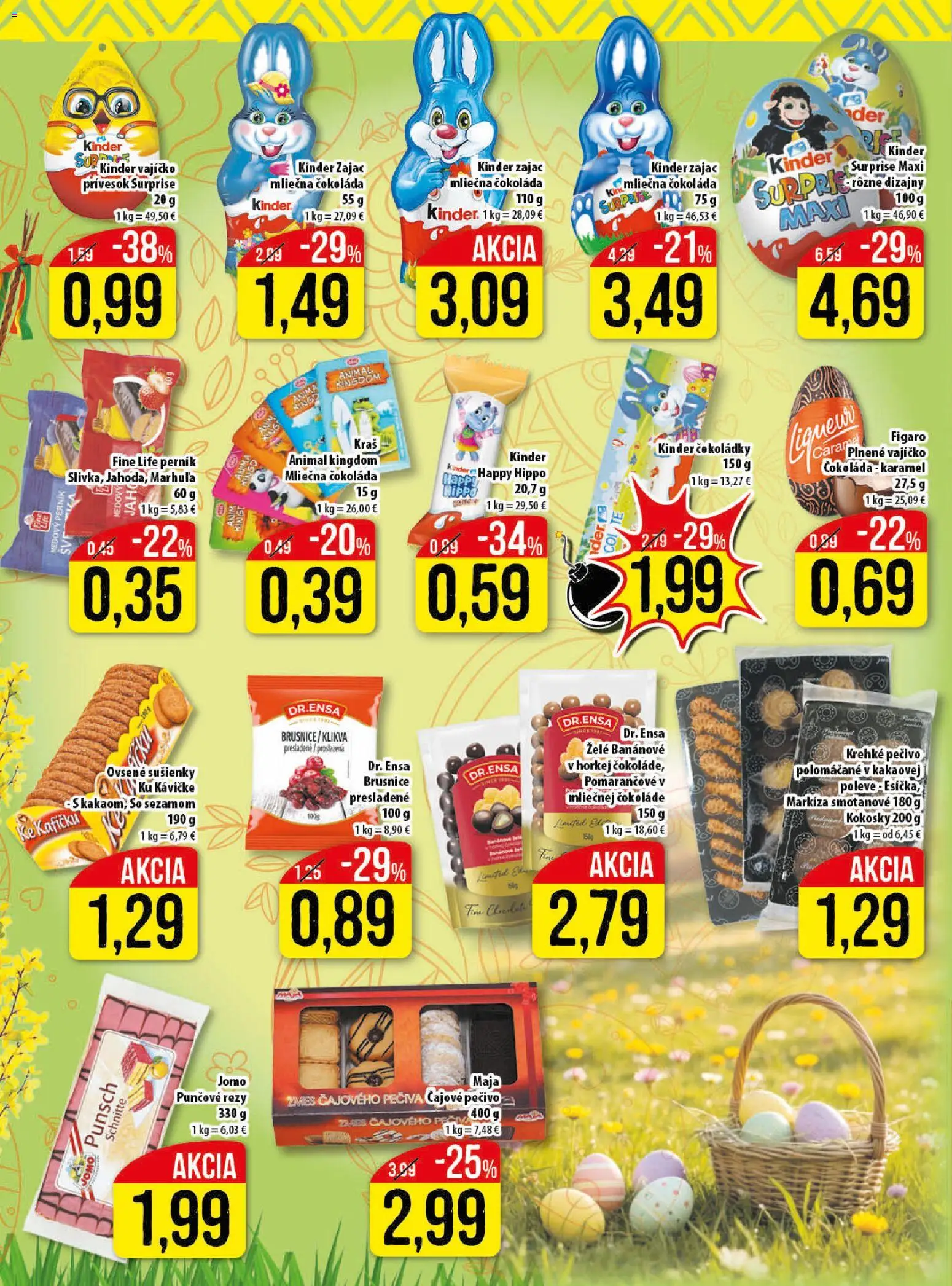 Nové Klas akcie – leták je platný od 23.03.2026 | Strana: 10 | Produkty: Kinder, Čokoláda
