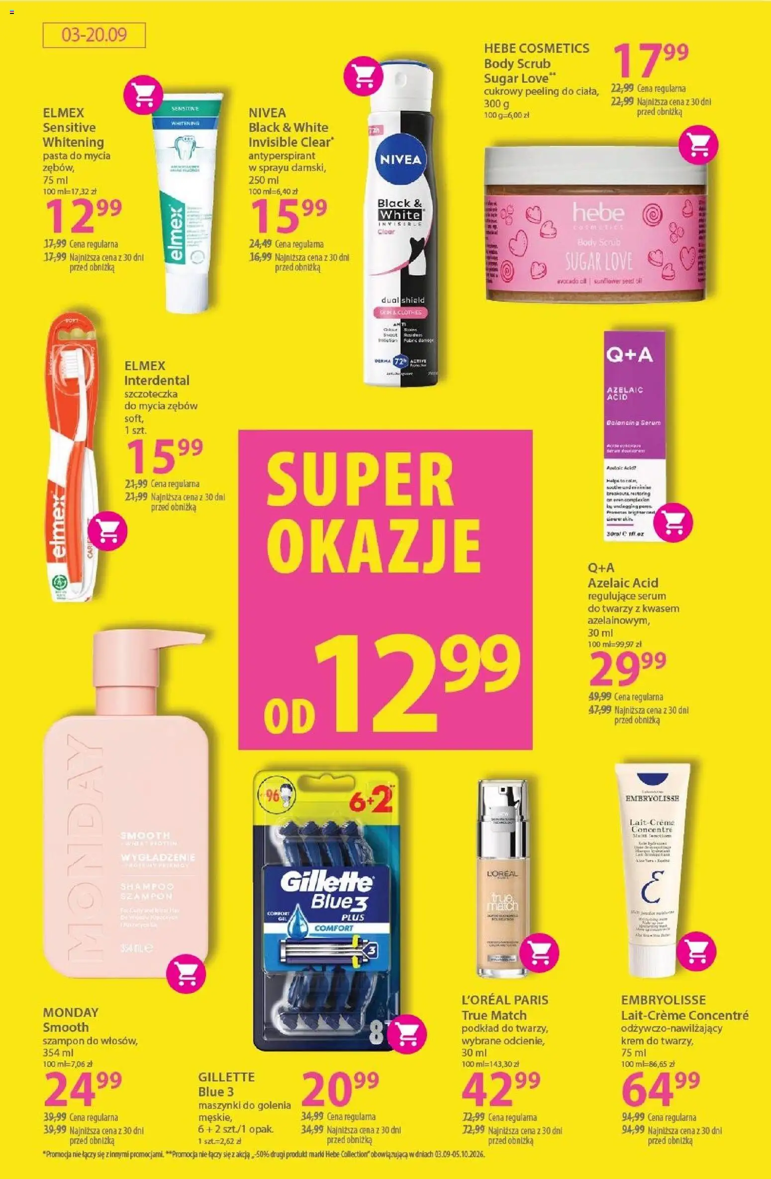 Hebe gazetka od 03.09.2026 | Strona: 15 | Produkty: Maszynki do golenia, Szampon, Krem, Antyperspirant