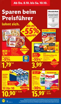 PERSIL Waschmittel, Pulver, Gel oder Discs. Je 72/80/60 Waschlösungen ab 05.10.2026 gültig | Seite: 60