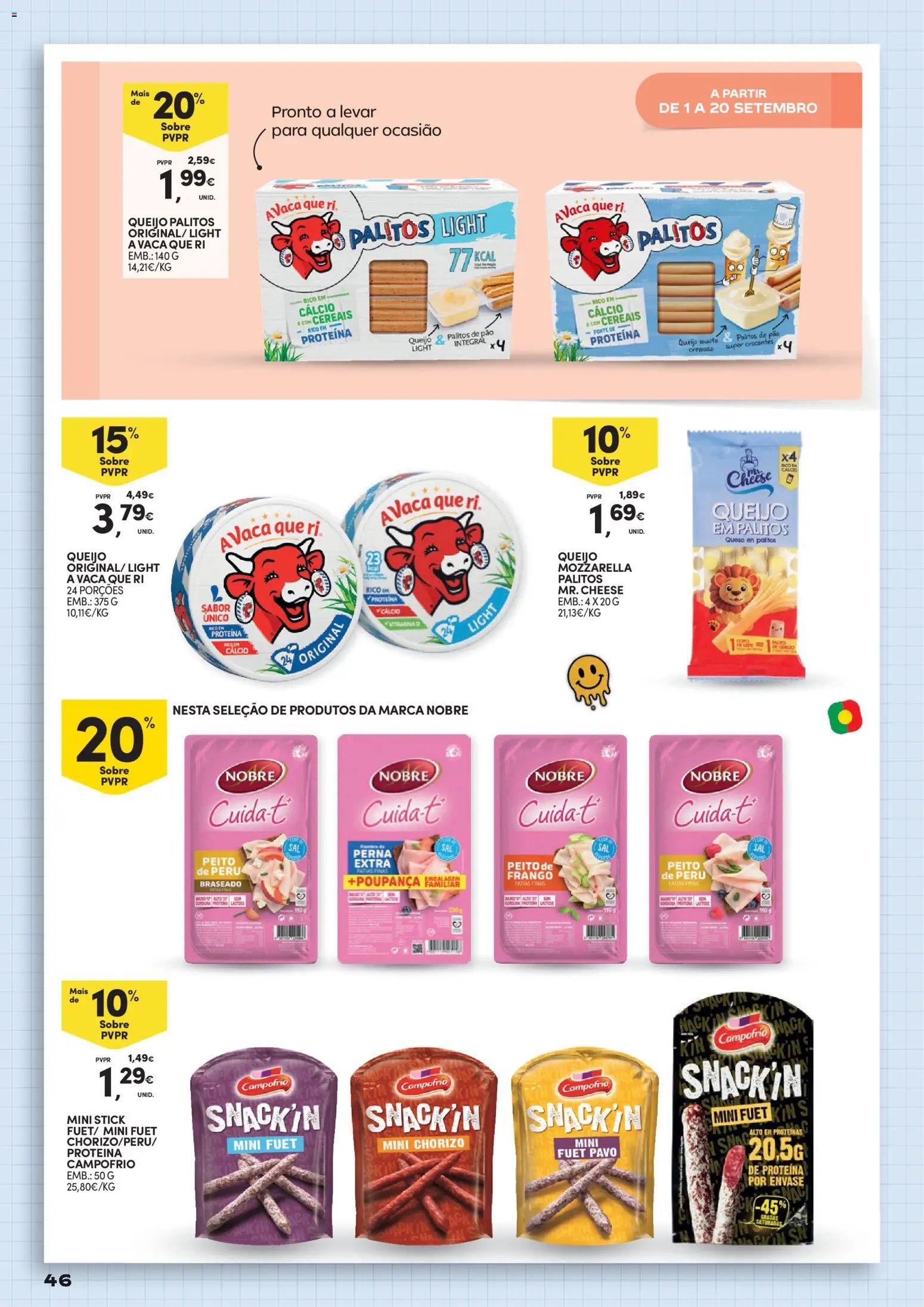 Continente Regresso às Aulas Na escola de toda a gente │ válido de 11/08/2026 | Página: 46 | Produtos: Frango, Peru, Pão, Cereais