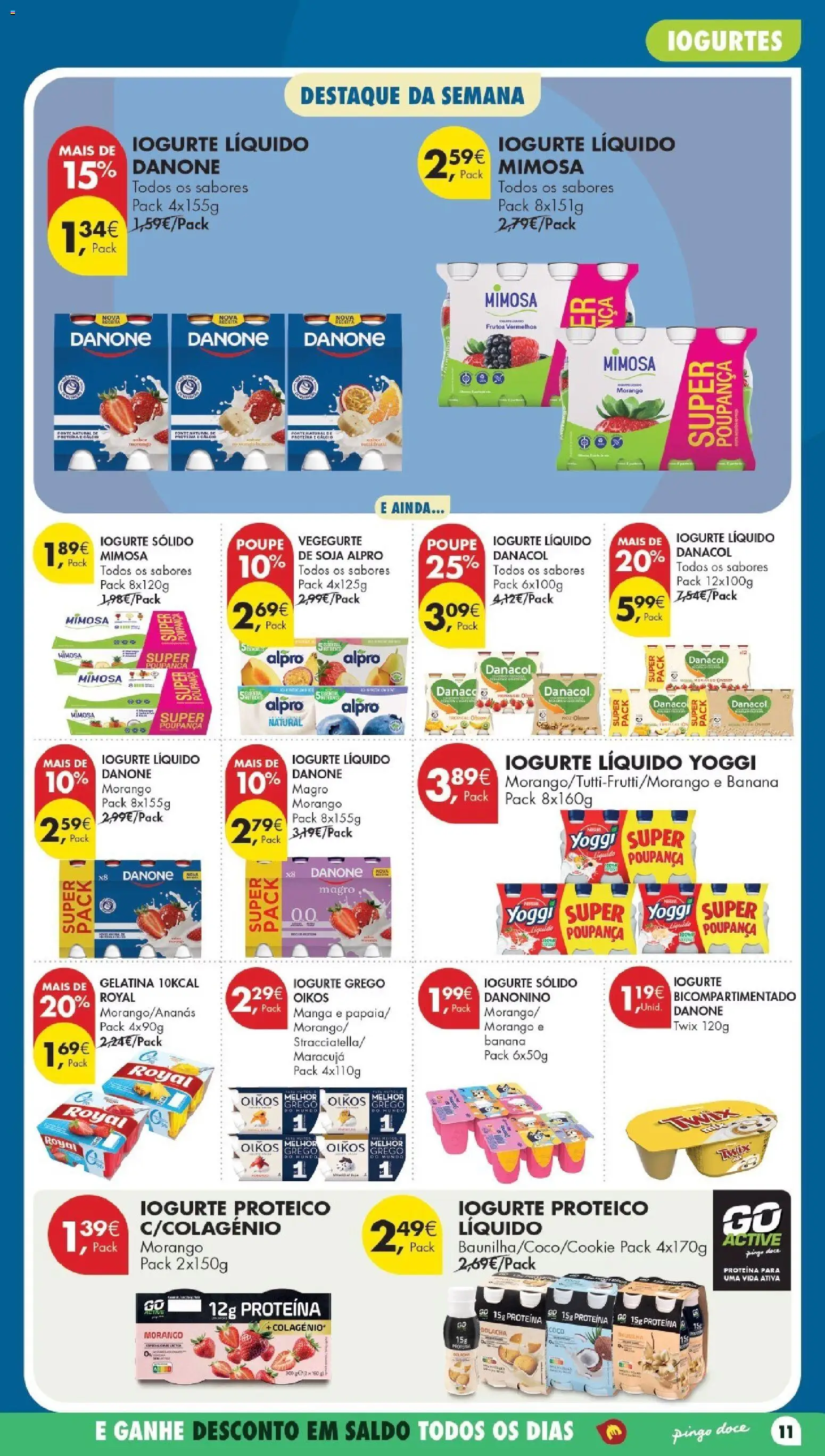 Pingo Doce Poupe Esta Semana Madeira │ válido de 30/06/2026 | Página: 11 | Produtos: Banana, Iogurtes, Iogurte, Proteina