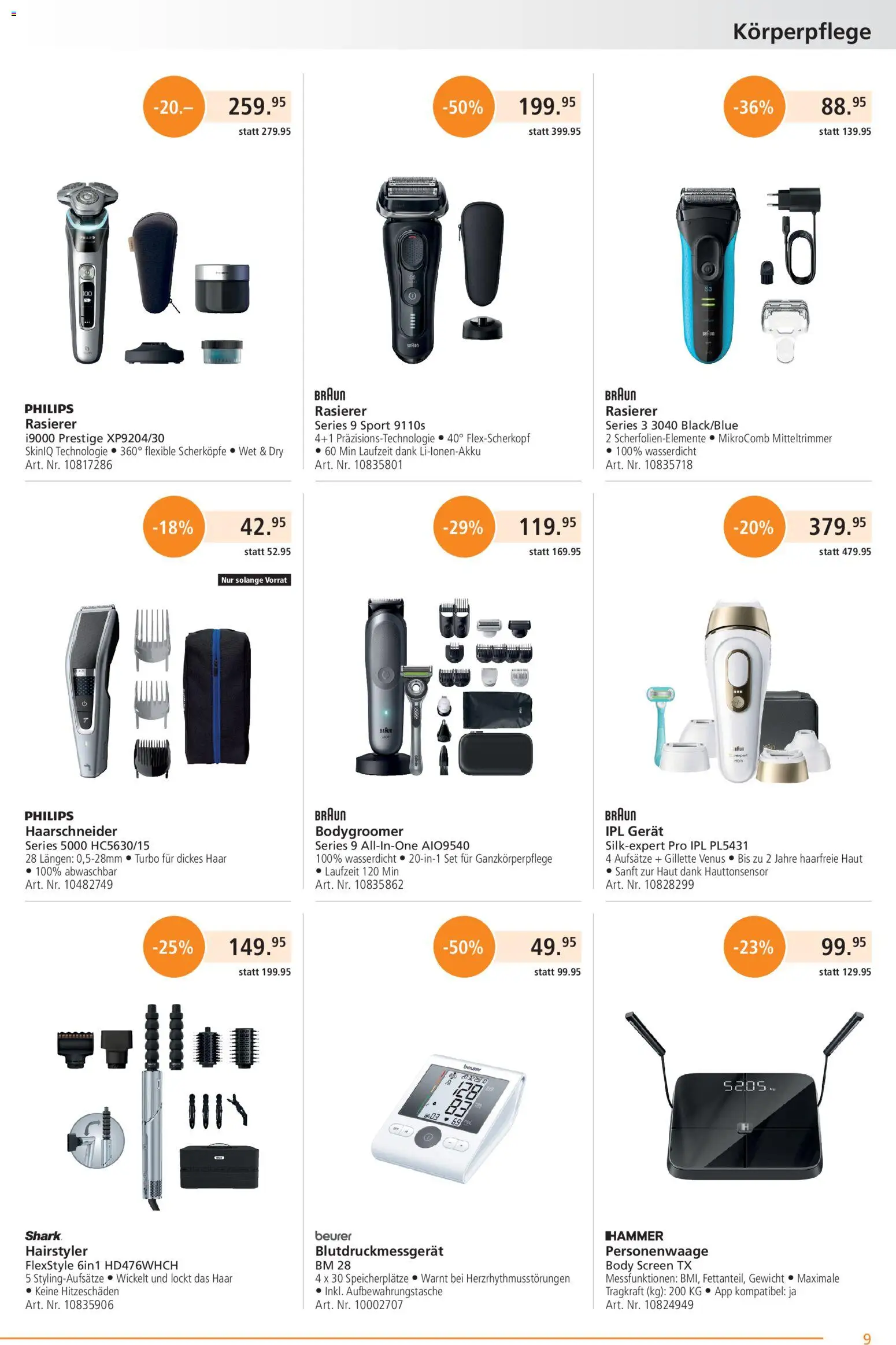 Fust aktionen – gültig ab 21.09.2026 | Seite: 9 | Produkte: Personenwaage, Rasierer, Gewicht, Philips