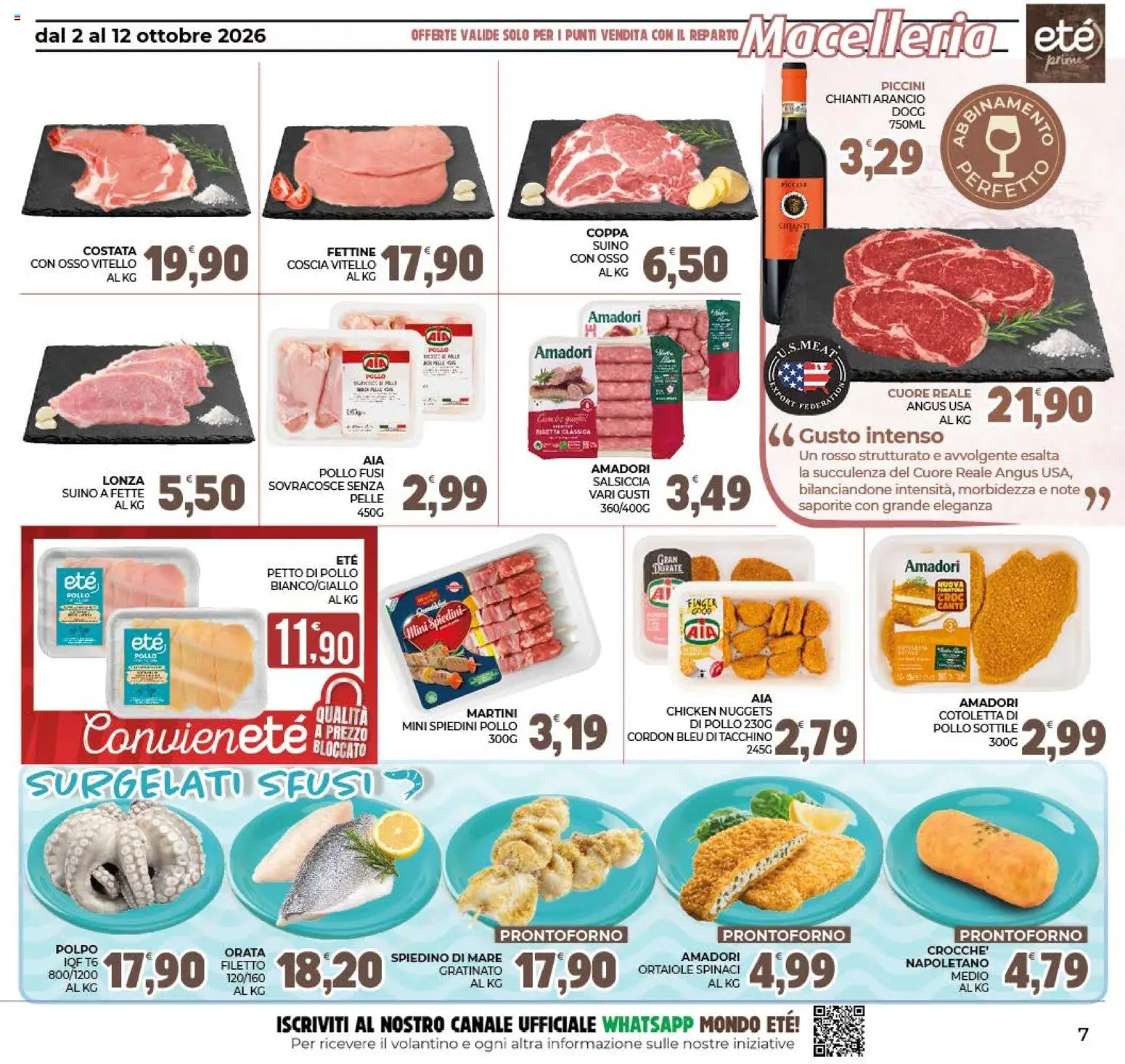 Volantino Eté del 02/10/2026 | Pagina: 7 | Prodotti: Pollo, Orata, Suino, Salsiccia