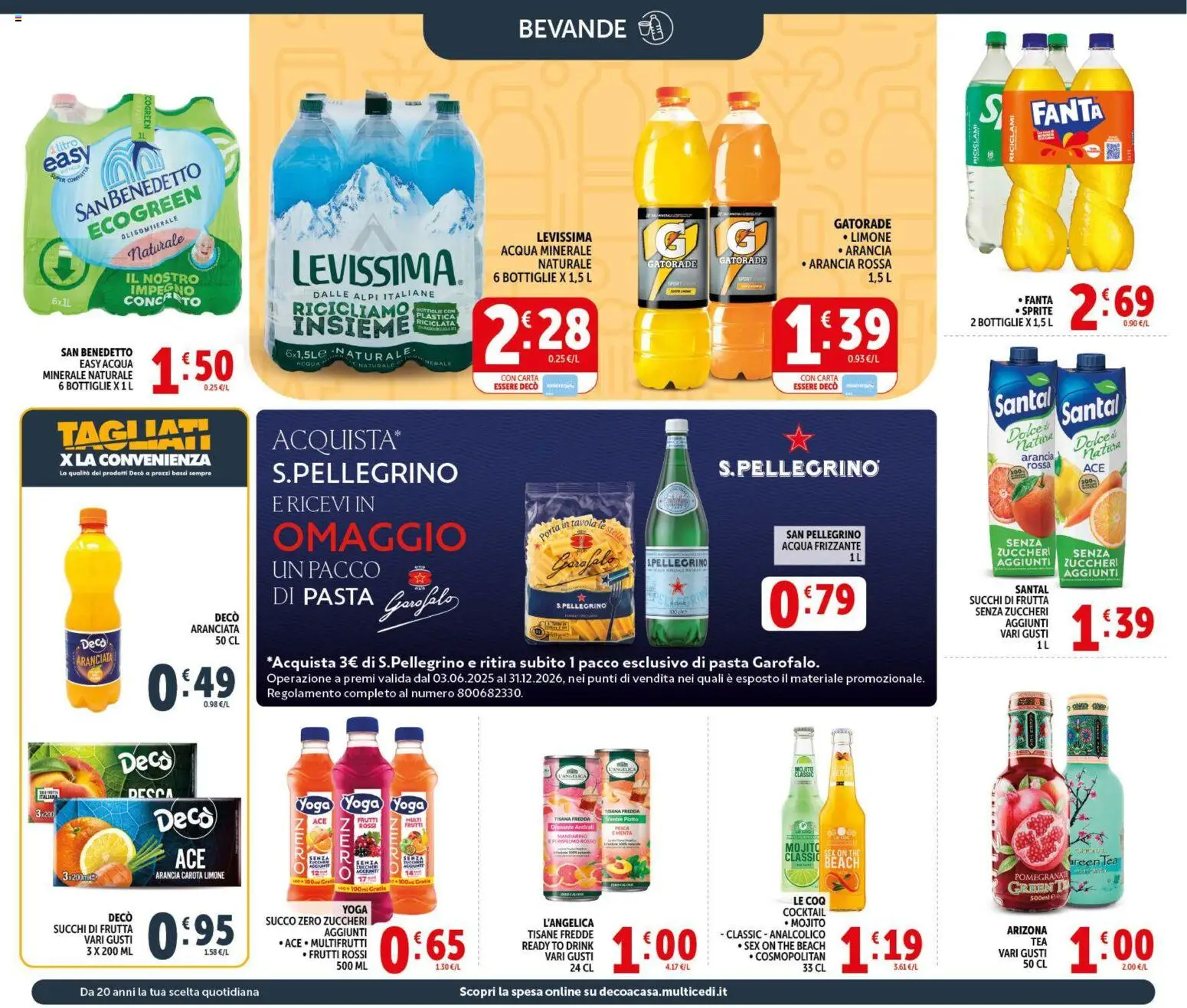Volantino Decò del 29.05.2026 | Pagina: 16 | Prodotti: Acqua, The, Fanta, Acqua minerale